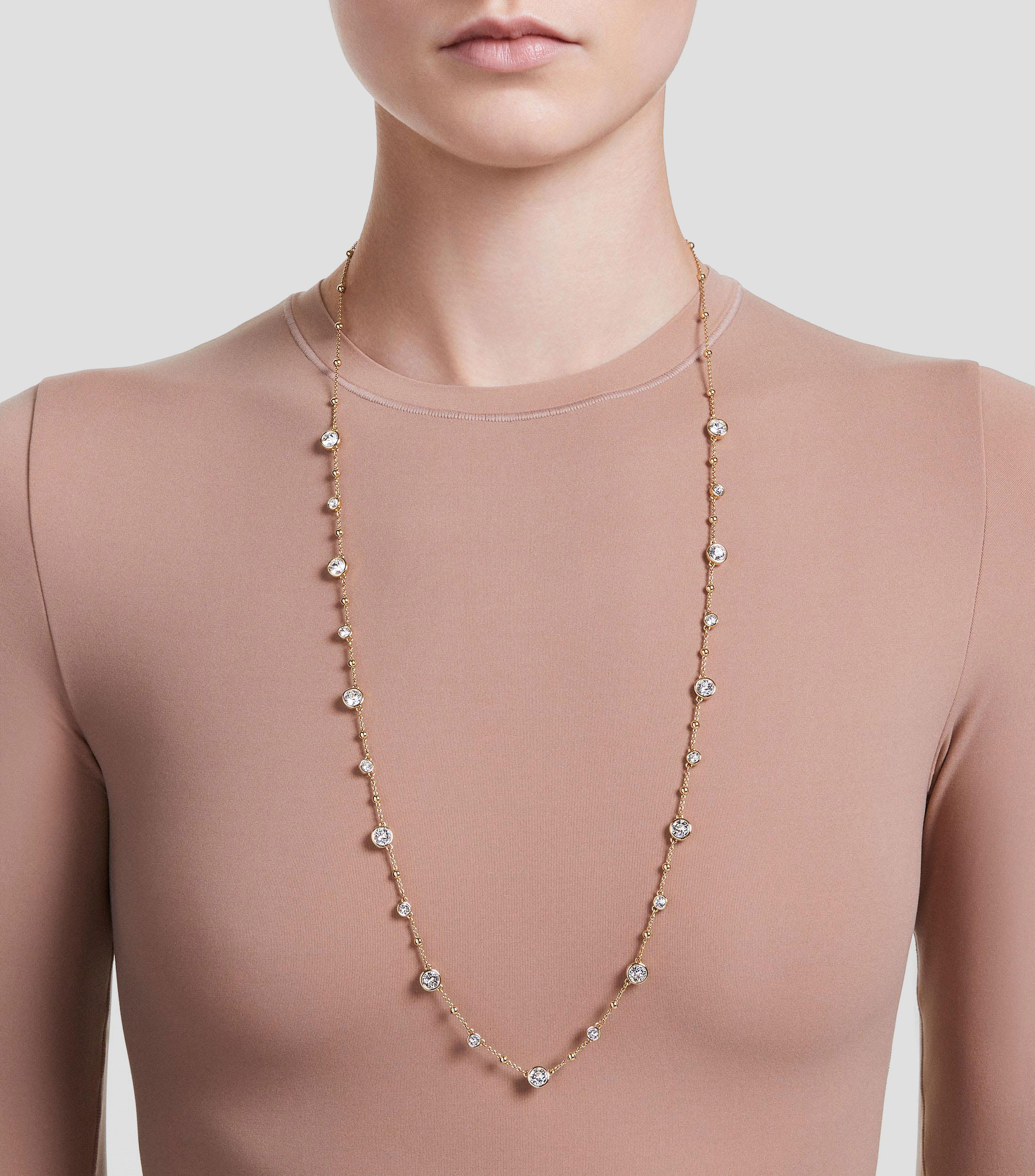 Collar en bano de oro con zirconia Imber Mujer