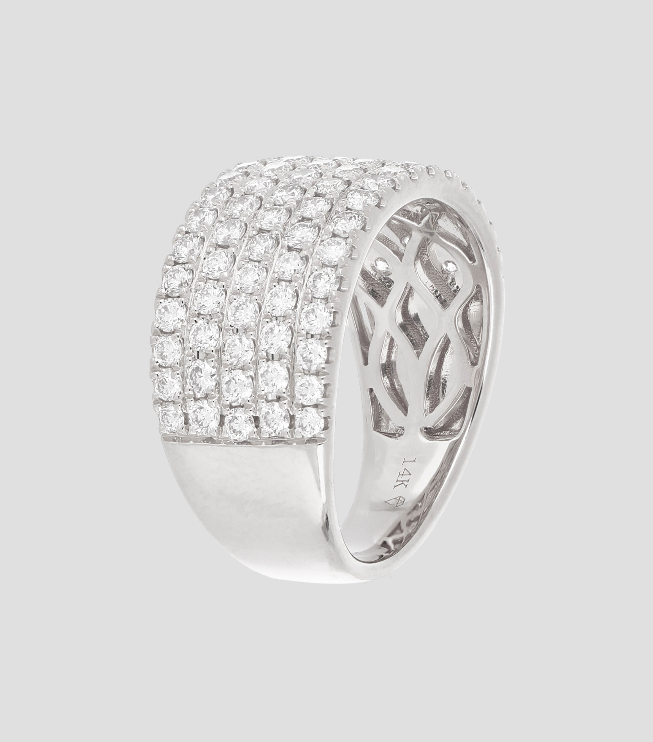 Anillo en oro con diamantes Mujer