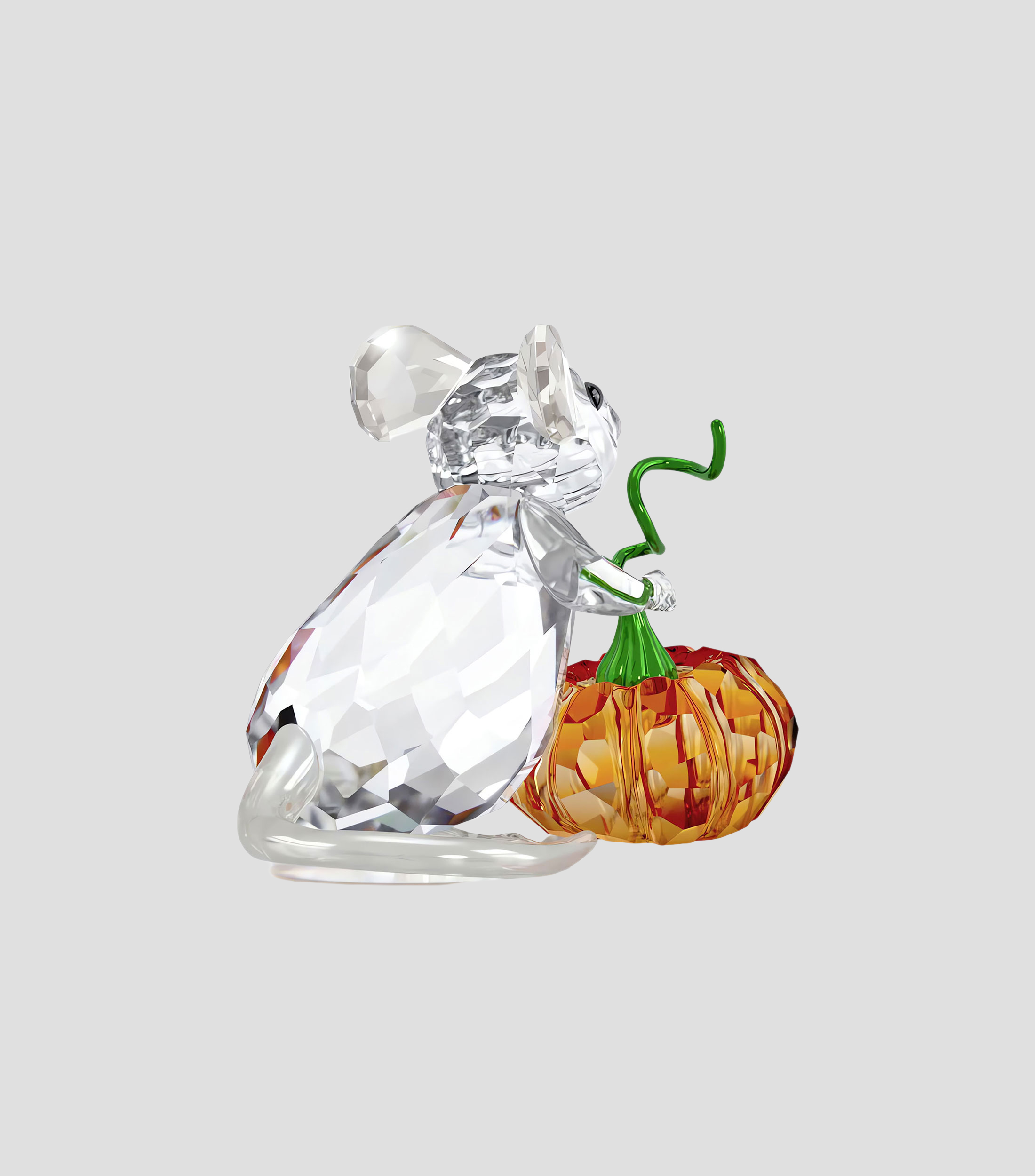 Figura decorativa Idyllia Ratón y calabaza en cristal