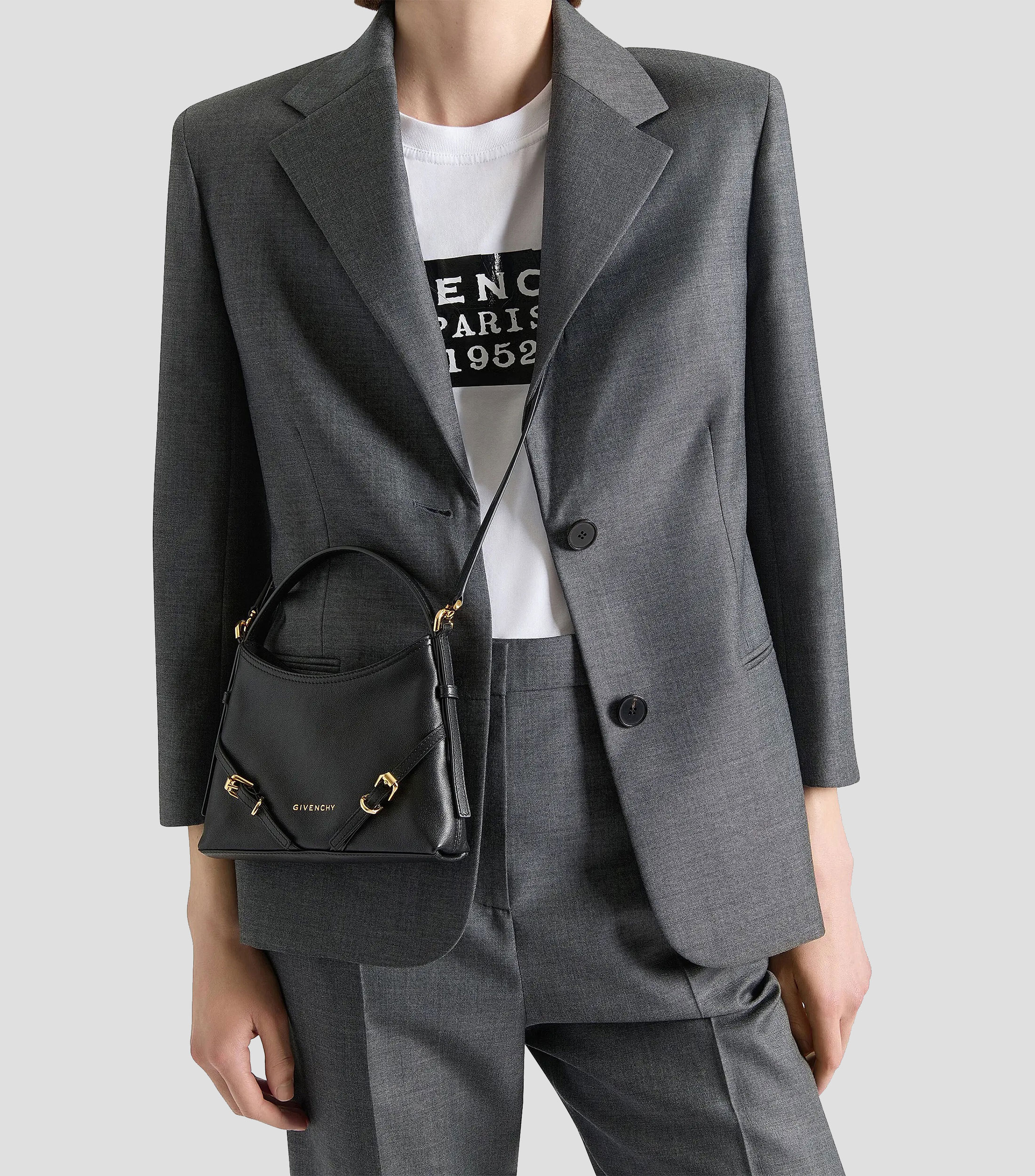 Bolsa shoulder en piel Voyou Nano Mujer