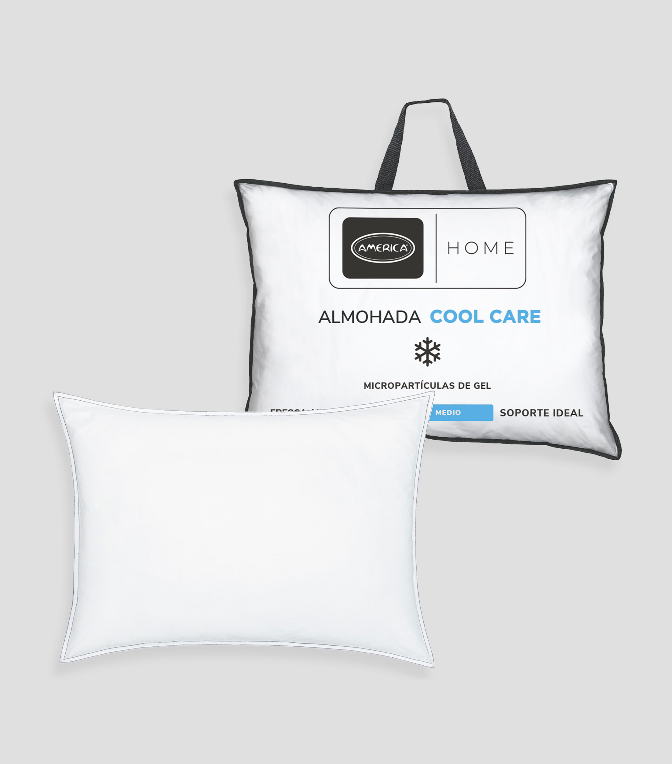 Almohada Estándar Microgel Confort Medio Cool Care Blanca