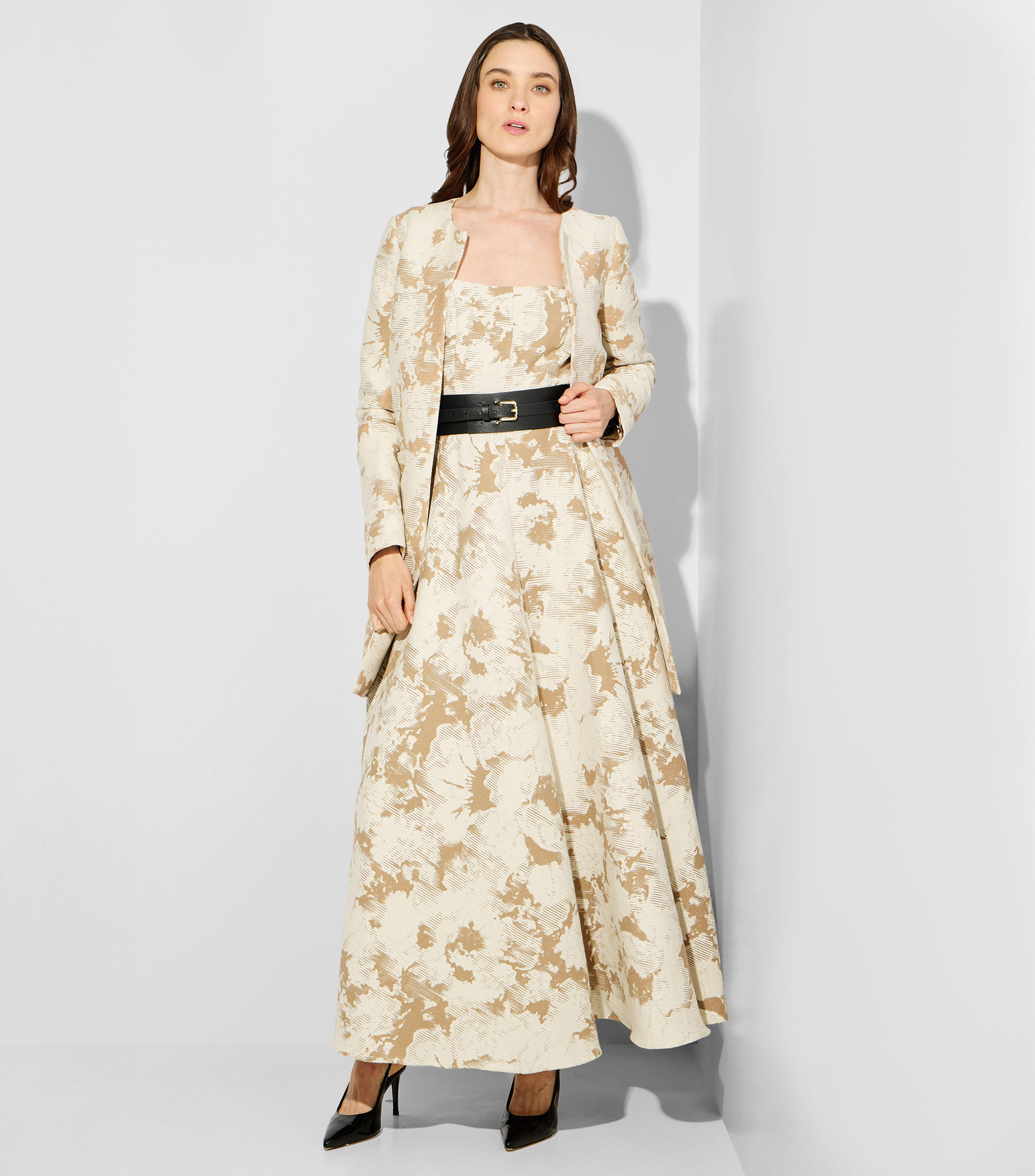 Vestido largo estampado Mujer