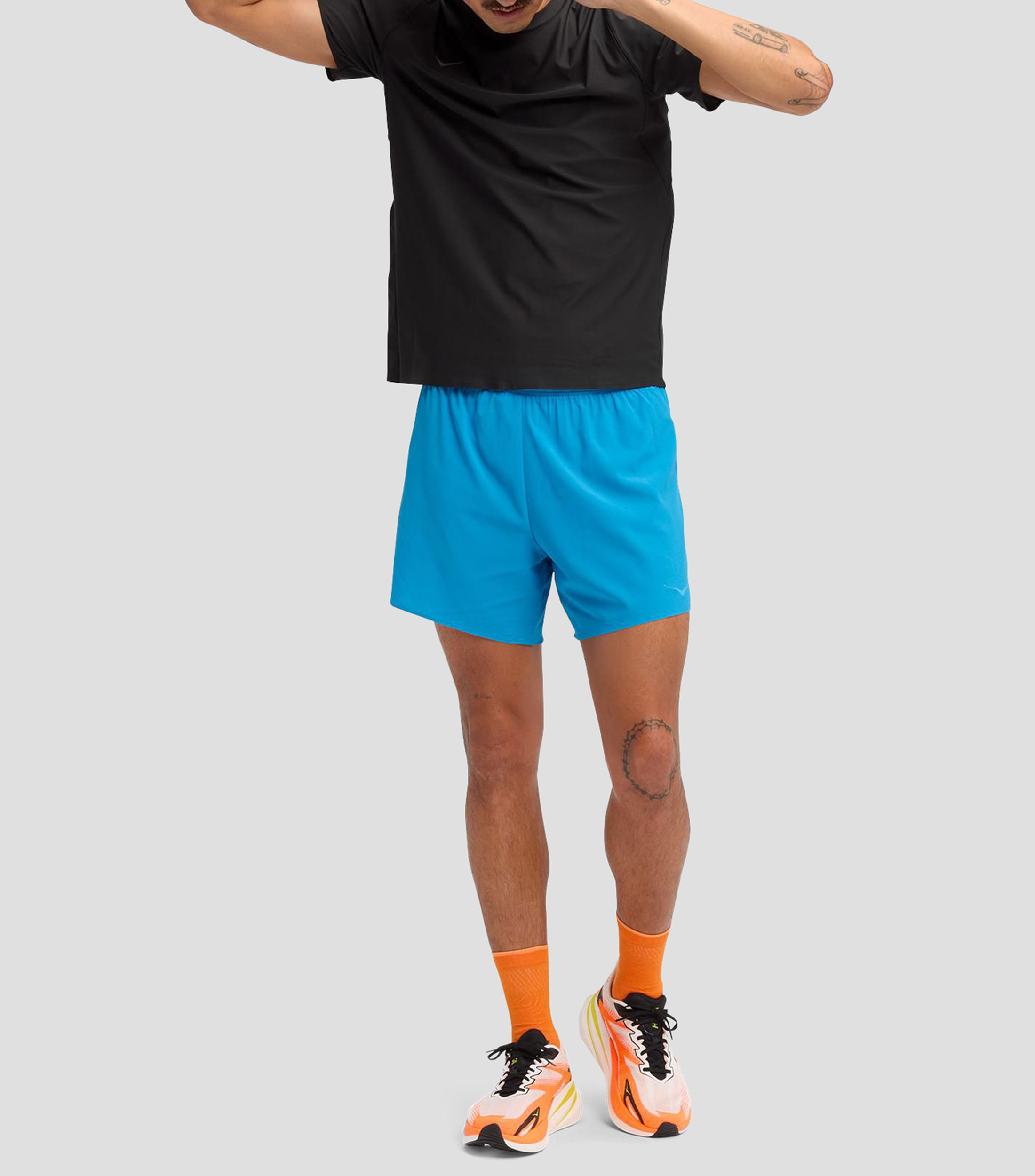 Short con calzoncillo para correr liso Hombre