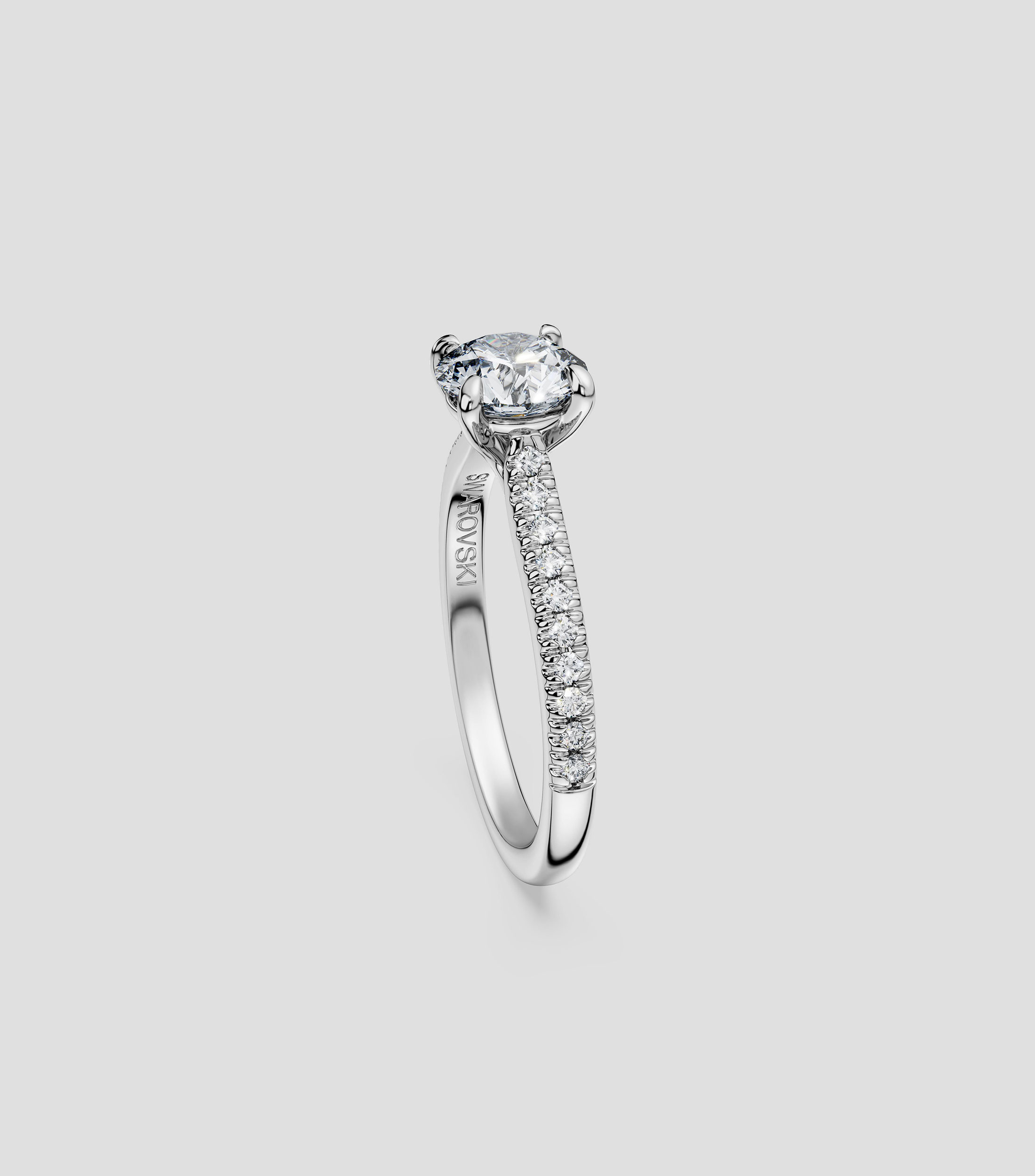Anillo en oro blanco de 18 kilates Eternity con diamantes Mujer, Talla 5