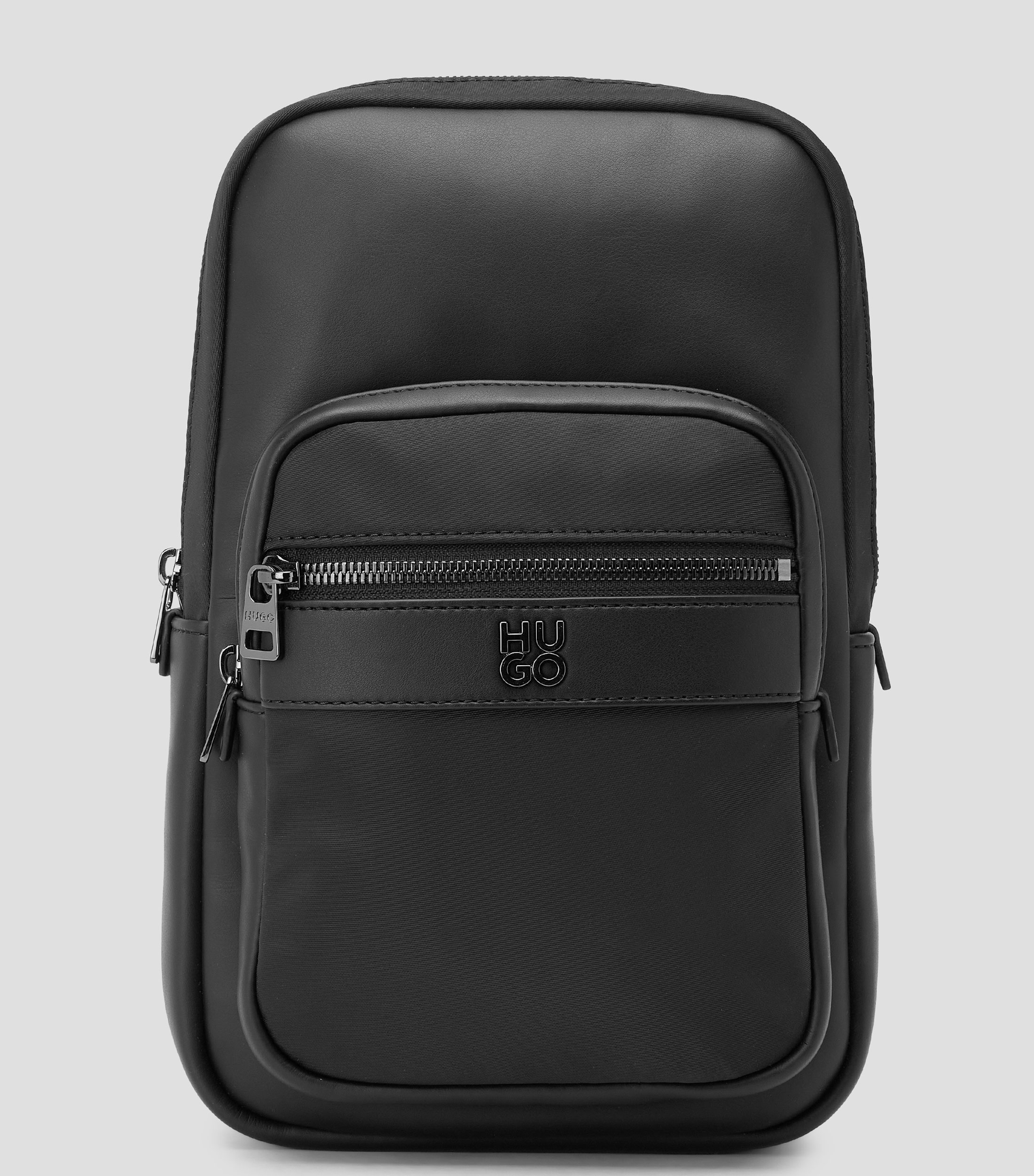 Bolso crossbody negro Quantic liso Hombre