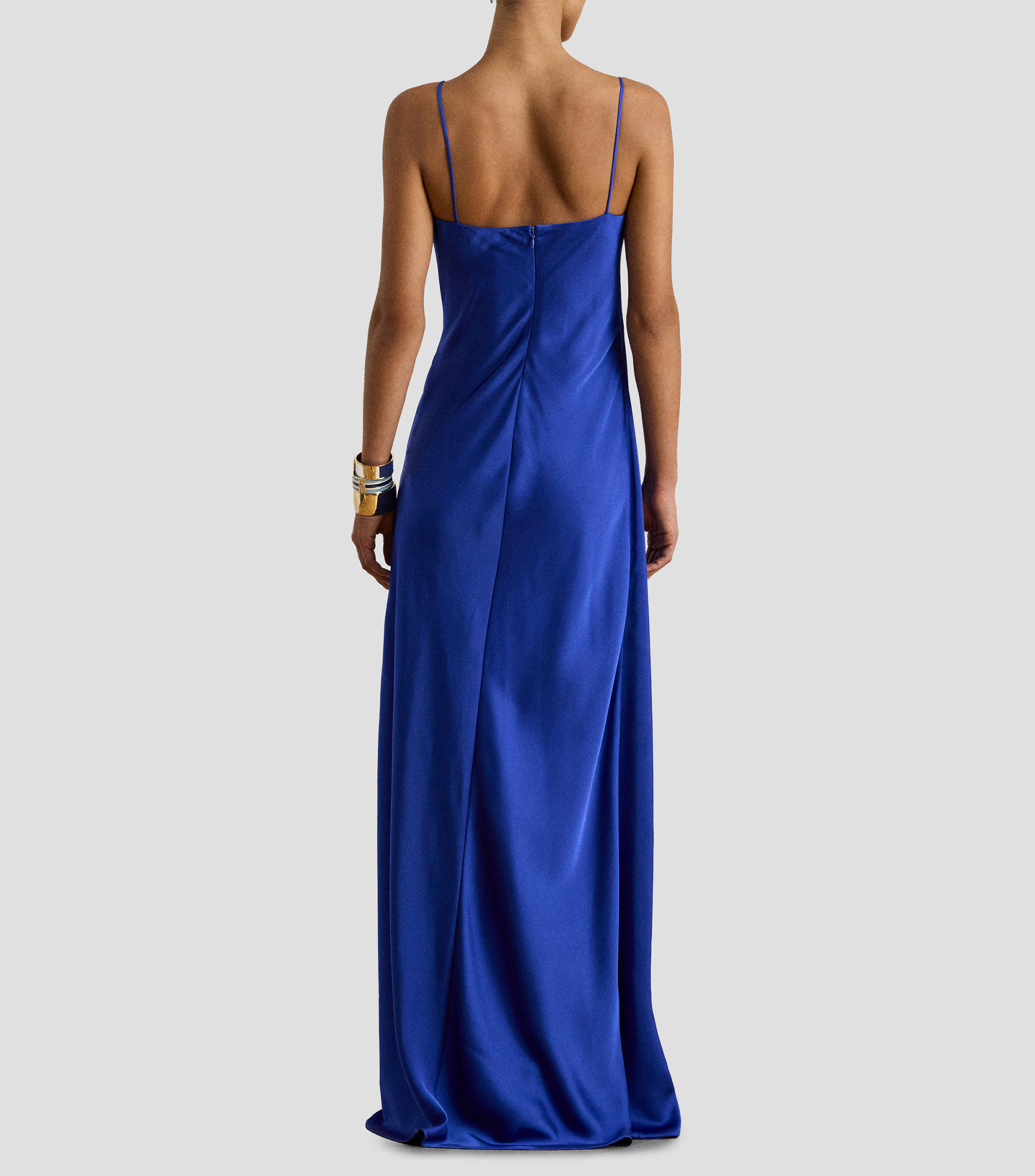 Vestido de fiesta maxi liso Mujer