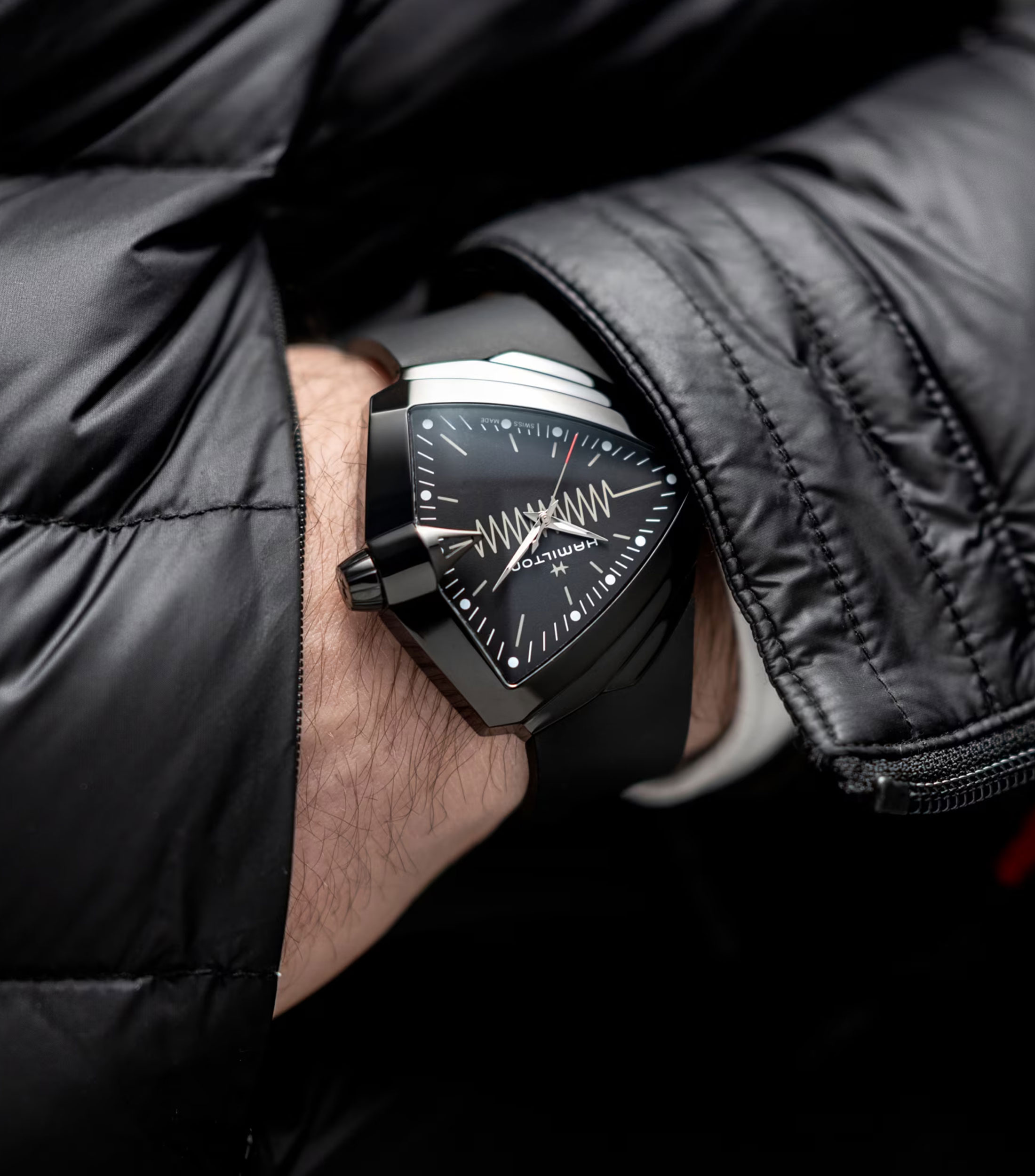 Reloj para hombre Ventura XXL Bright casual Negra