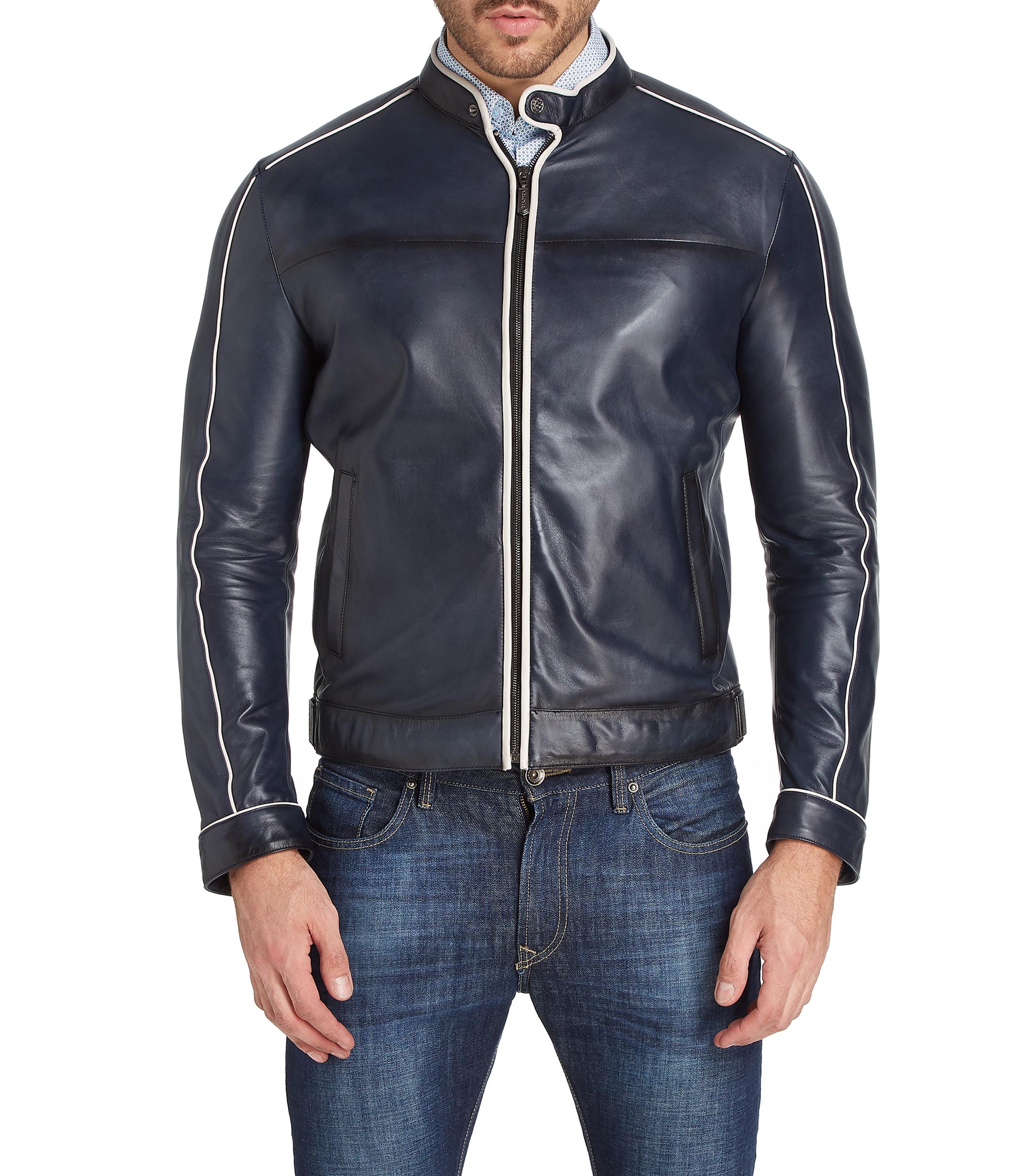 Cuadra Chamarra Biker de Piel Hombre - El Palacio de Hierro