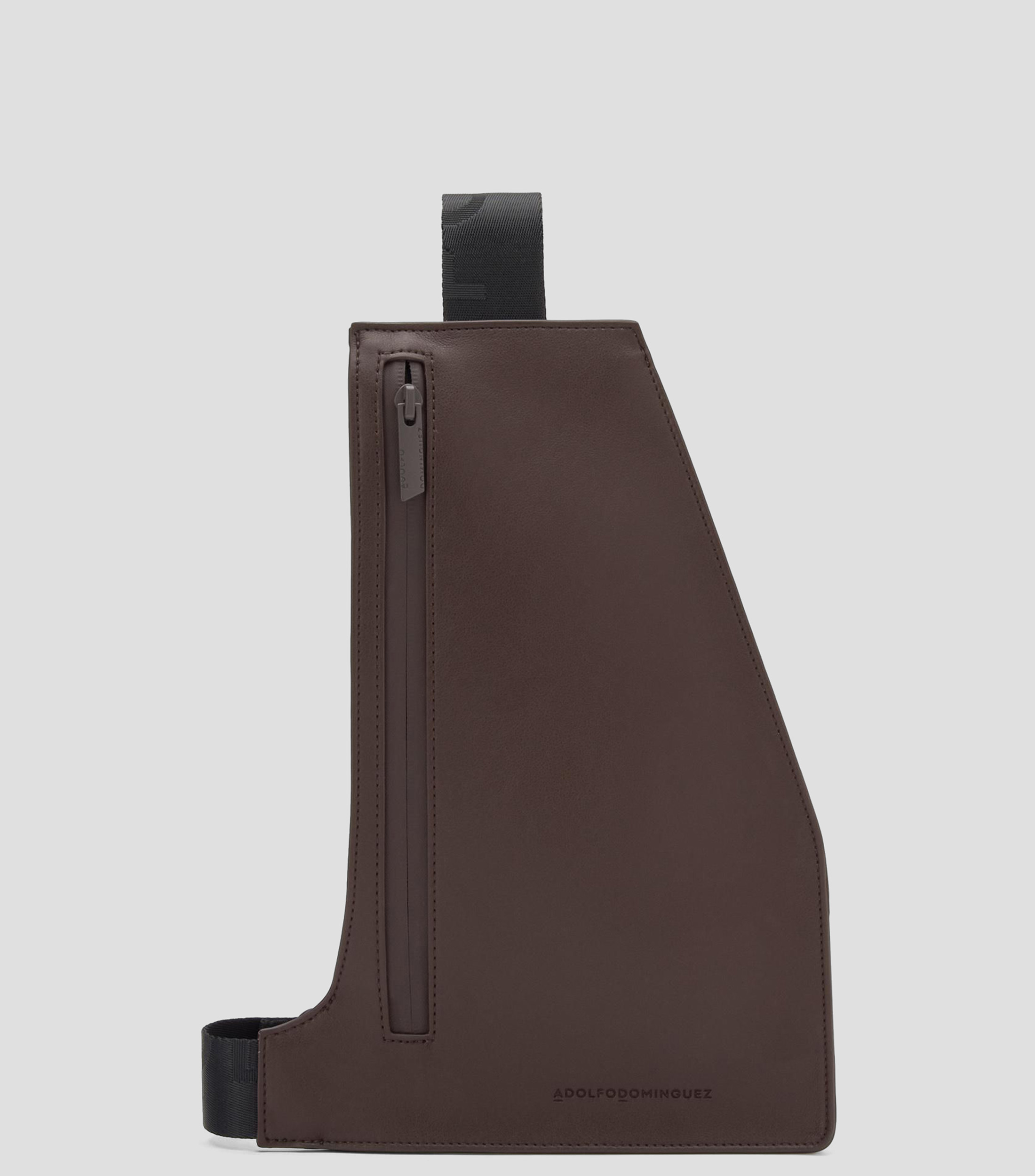 Bolso crossbody lisa con detalle texturizado Hombre