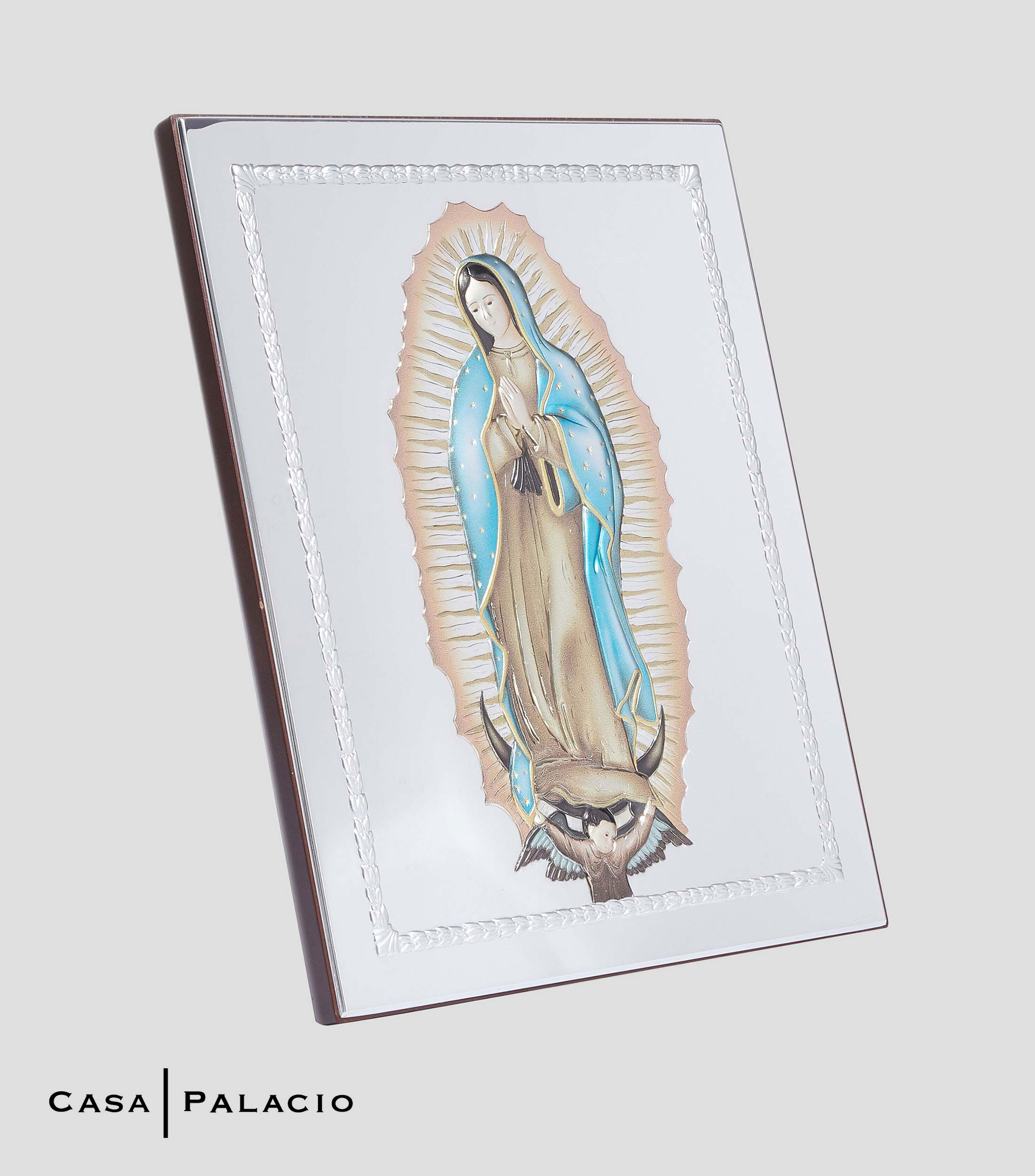 Cuadro Decorativo Virgen de Guadalupe en plata