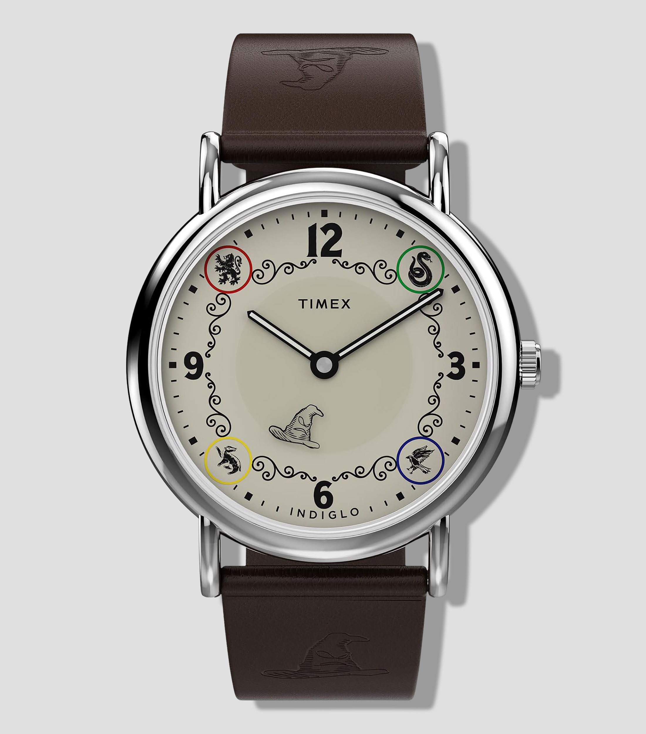 Reloj Unisex Weekender x Harry Potter Hufflepuff Crema, Piel Café