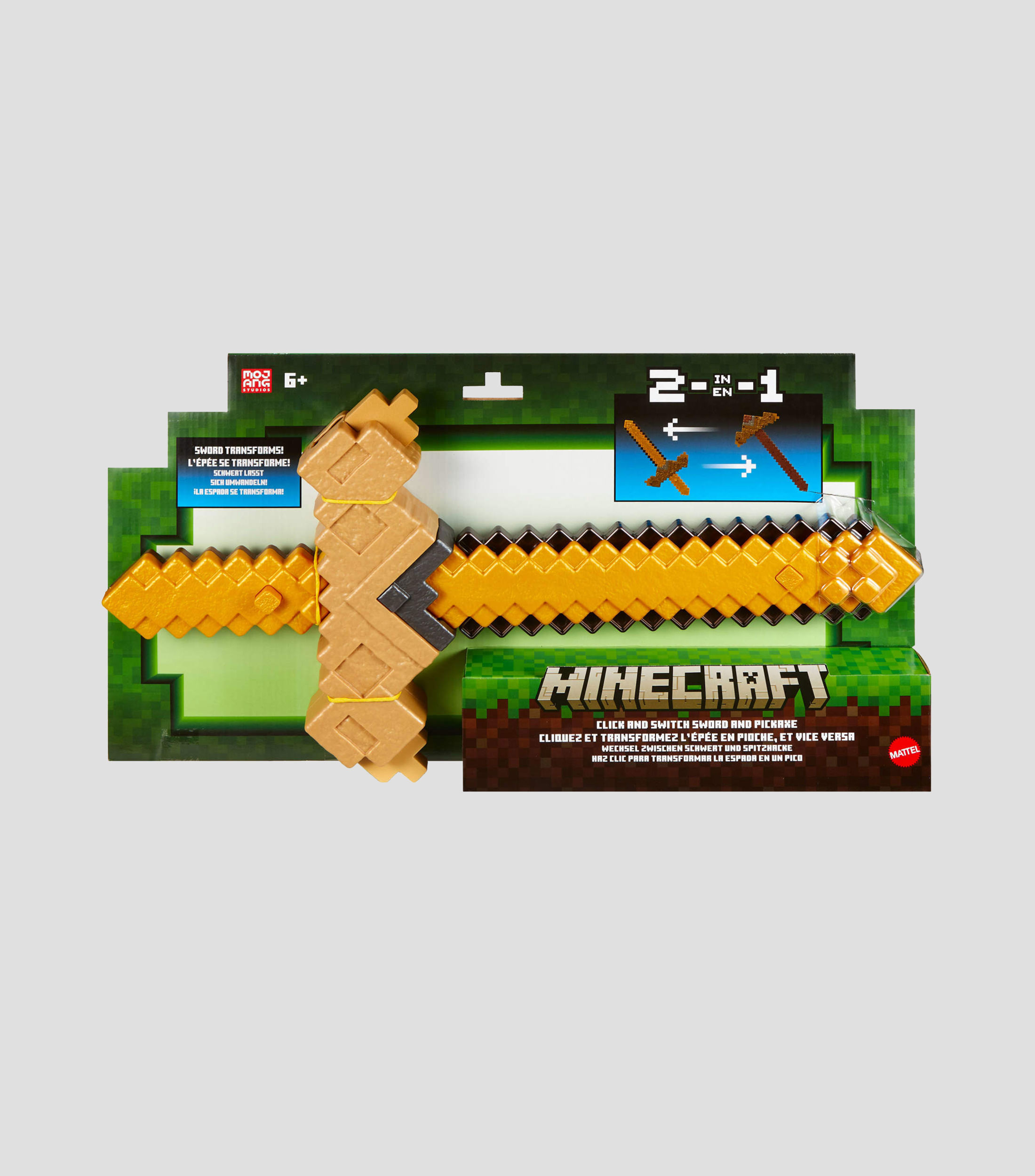 Figura de acción - Espada Minecraft Click and Switch 2 en 1