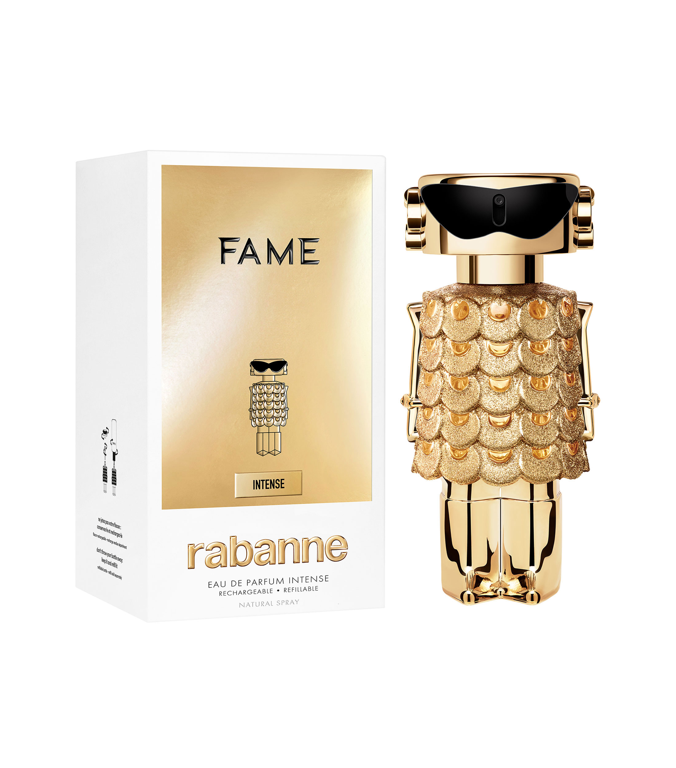 Perfume Fame Intense, Eau de Parfum Refillable 80 ml para Mujer