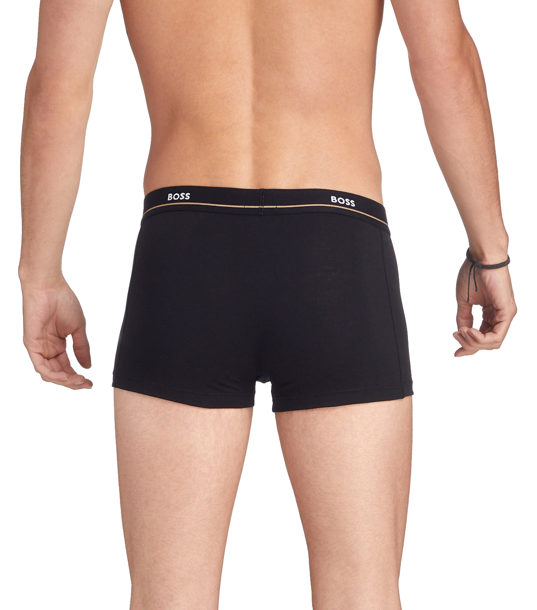 Set de tres boxers Boss con logos en algodon elastico Hombre