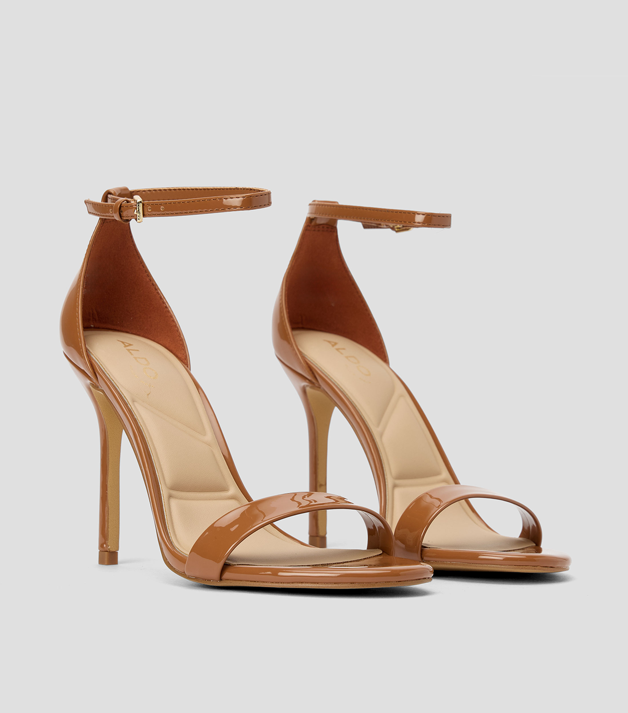 Sandalias con pulsera tacón alto de aguja lisas Mujer