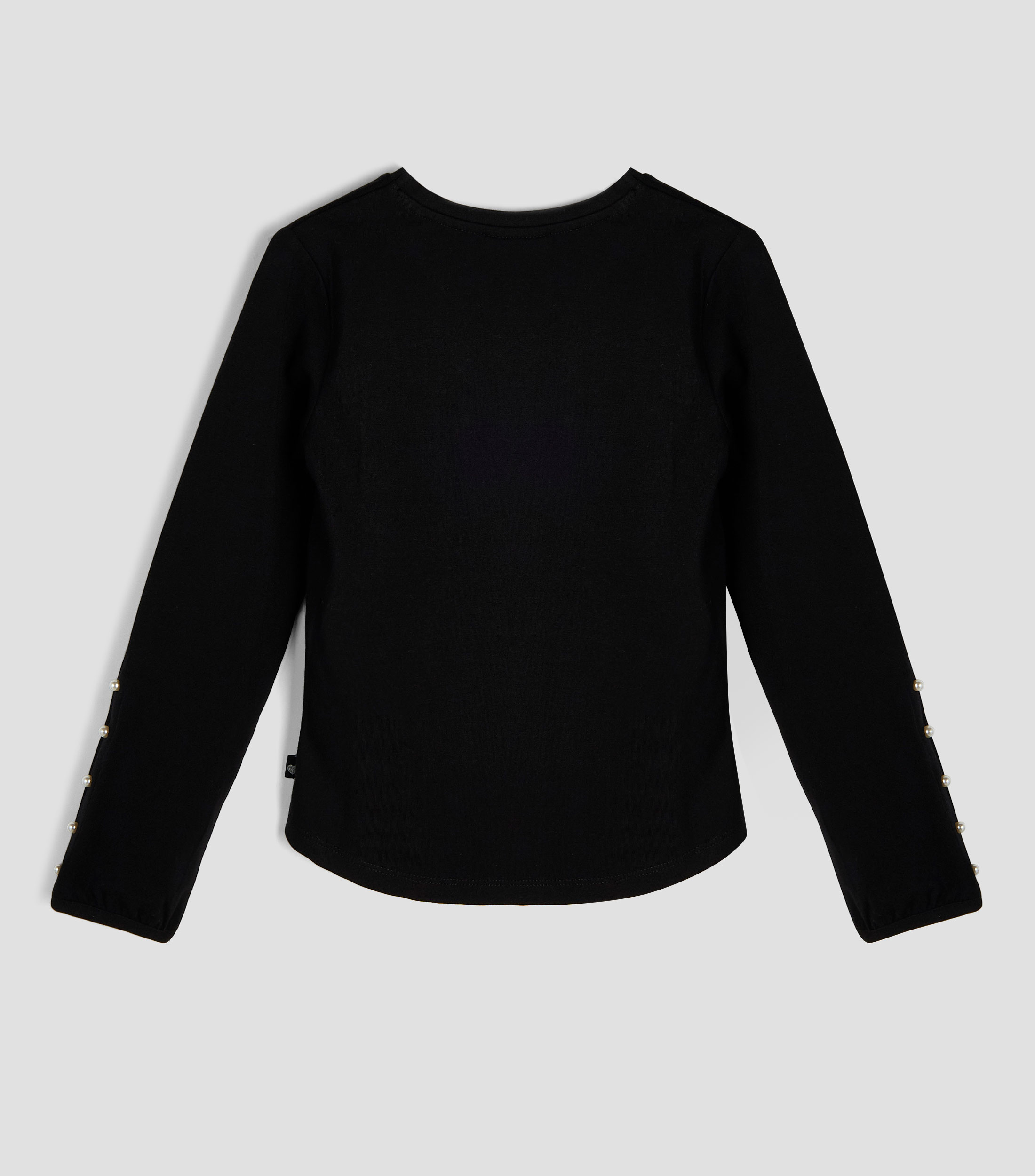 Playera con pedrería y manga larga Niña