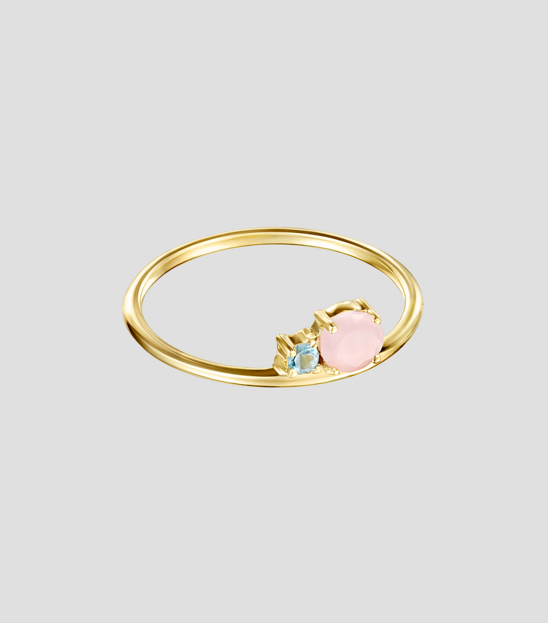 Anillo en Oro amarillo 18 Kilates Mini Ivette con gemas Mujer Talla 6