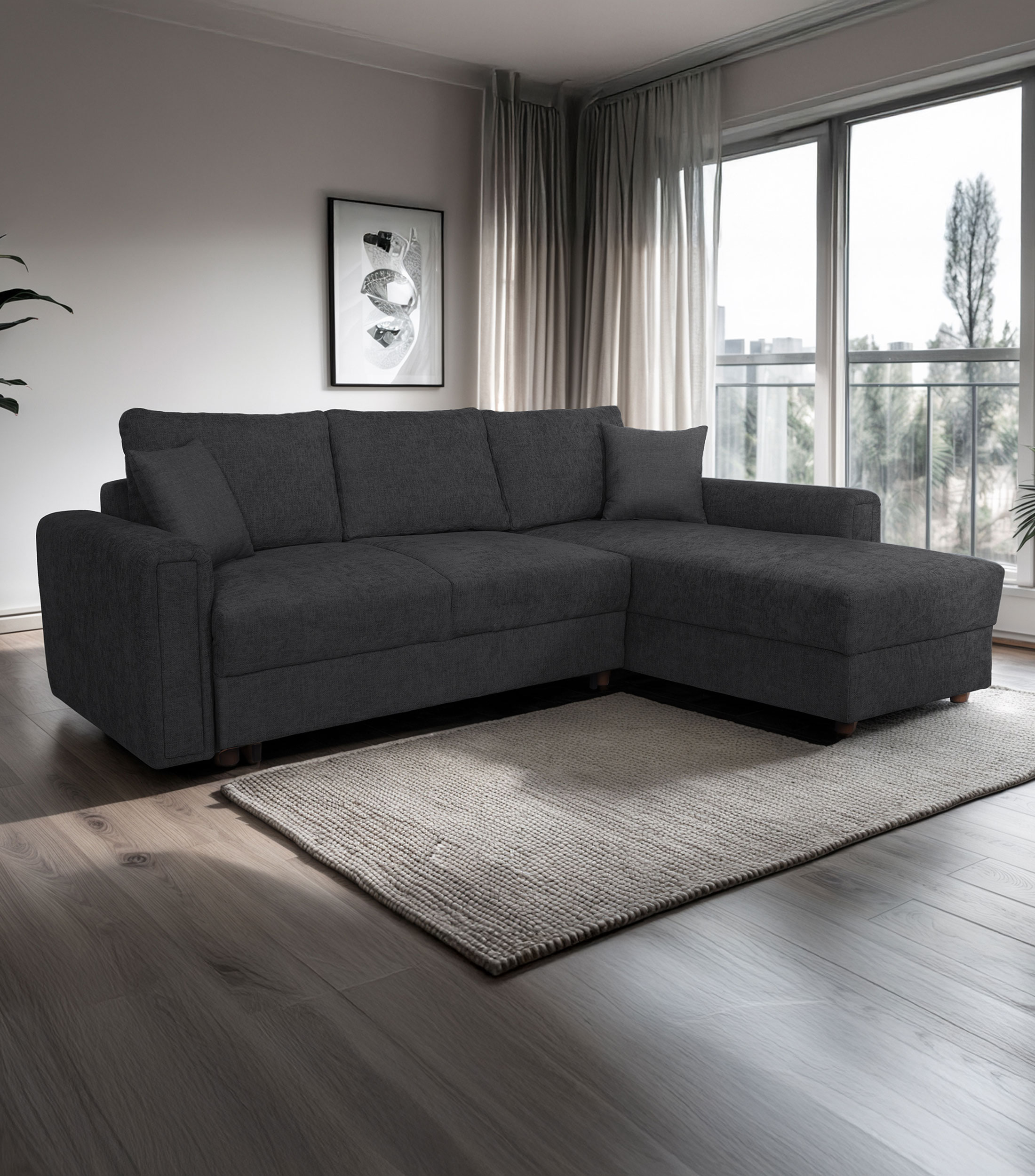 Sala Esquinera de 3 asientos Vitoria Gris Oxford