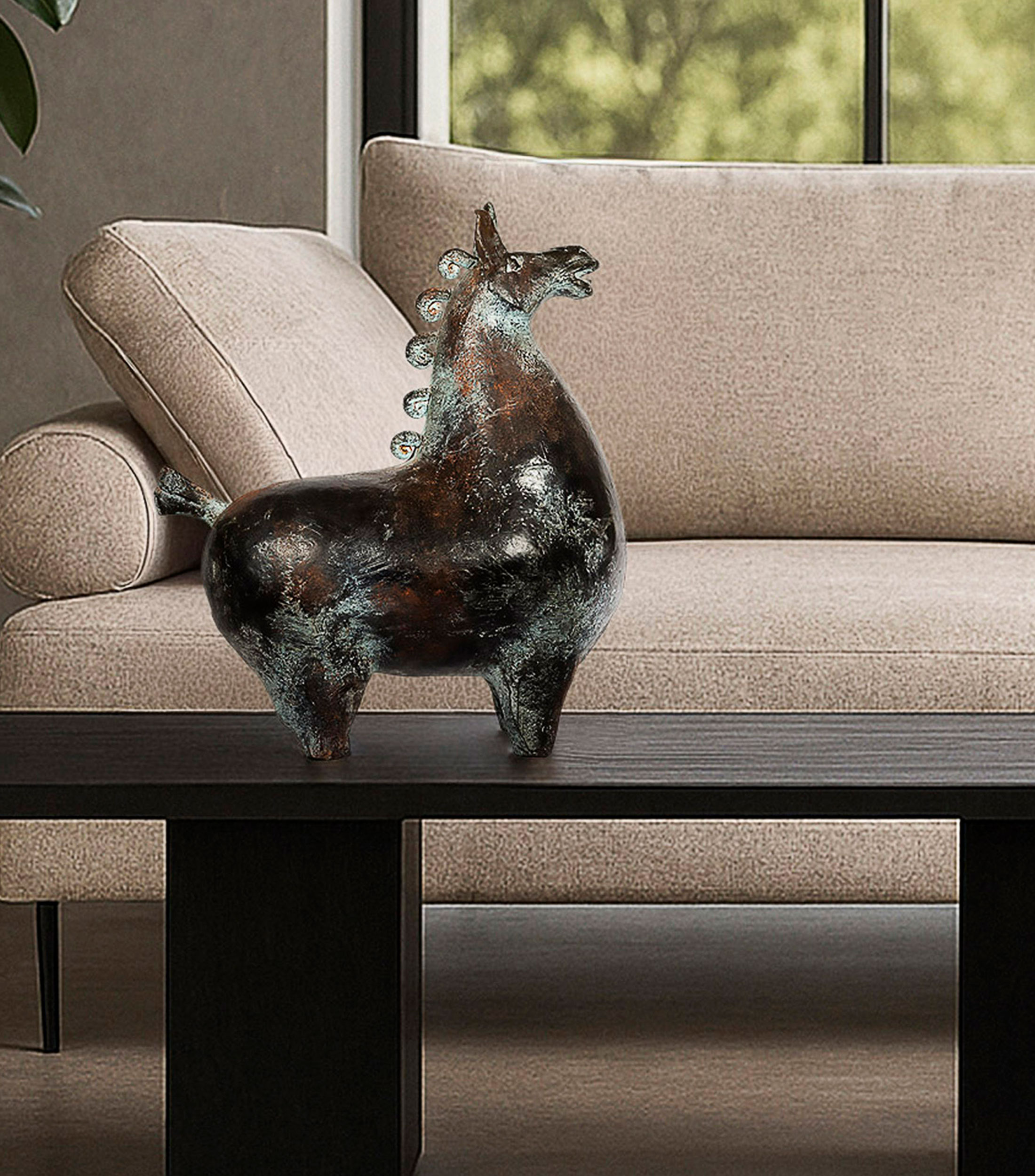 Figura decorativa Caballo Enano en cerámica