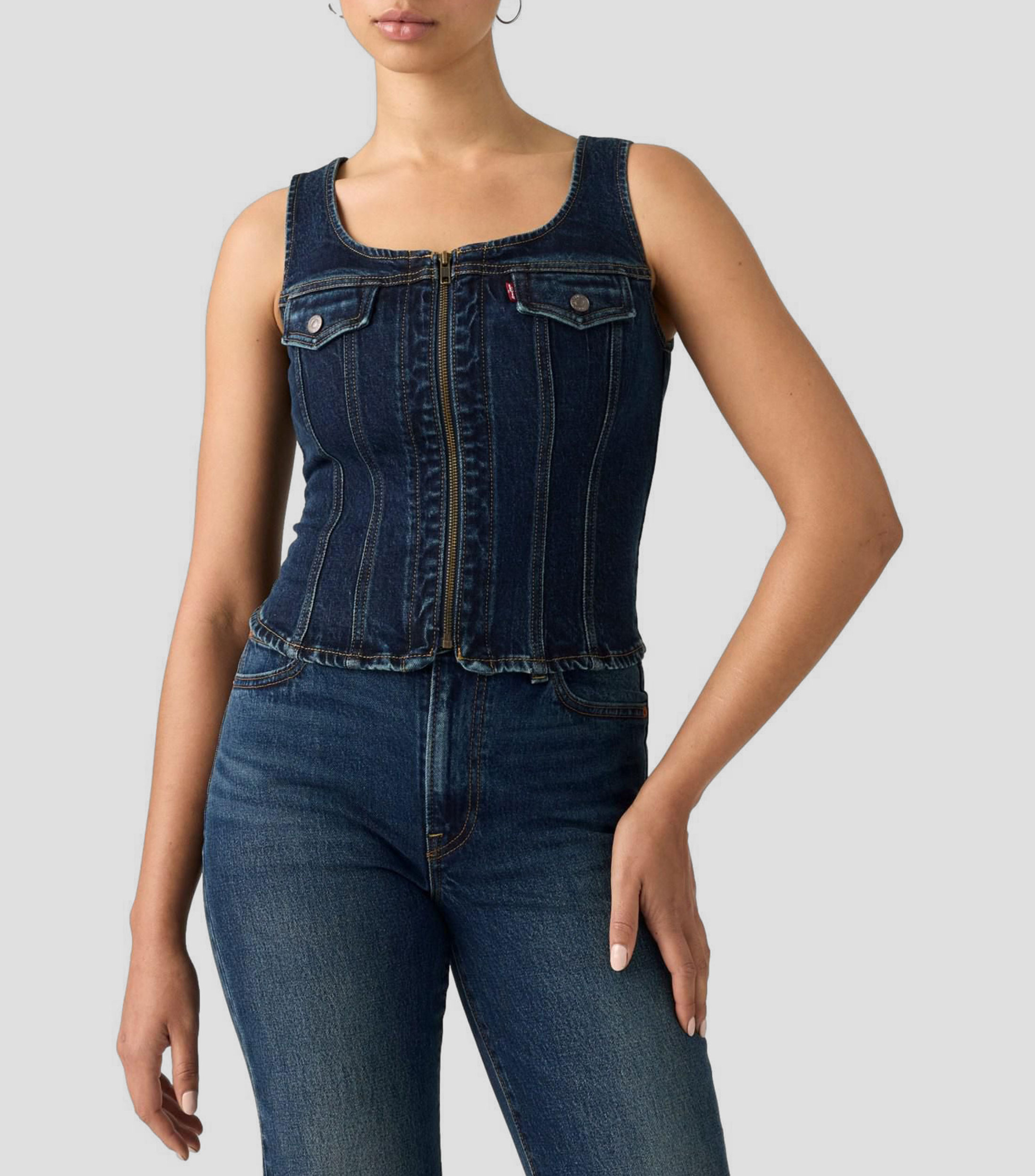 Chaleco con cremallera Mujer