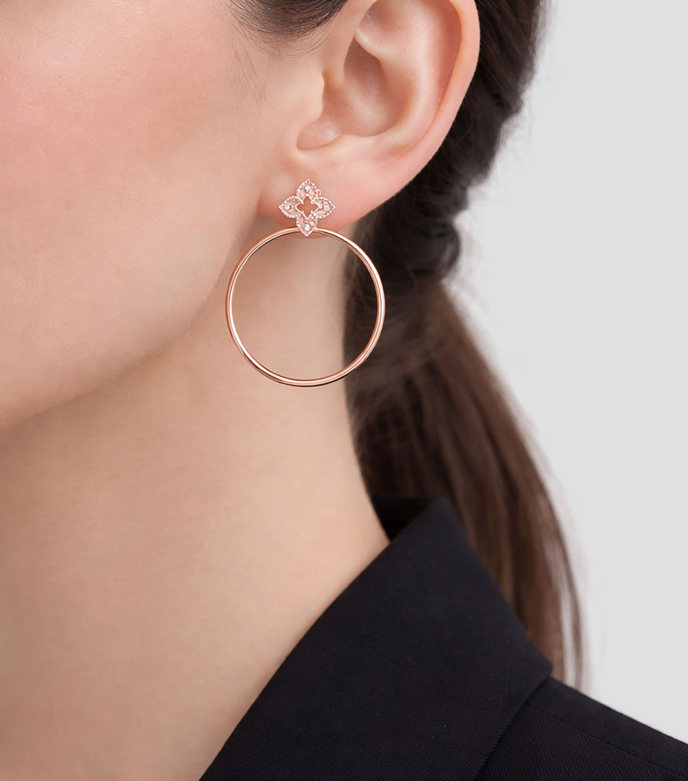 Arracadas en oro rosa de 18 kilates con diamantes Venetian Princess Mujer