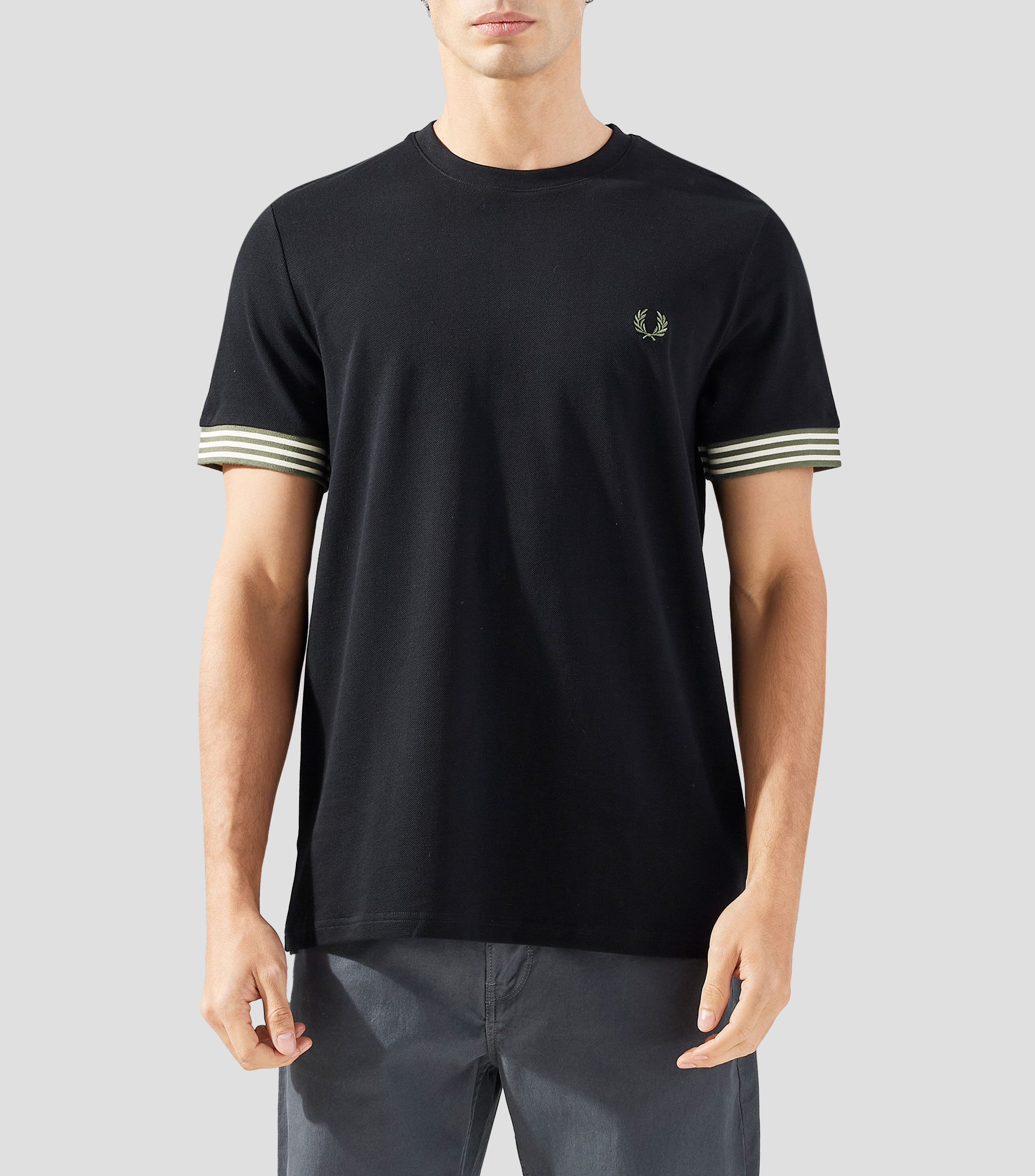 Playera cuello redondo manga corta lisa Hombre