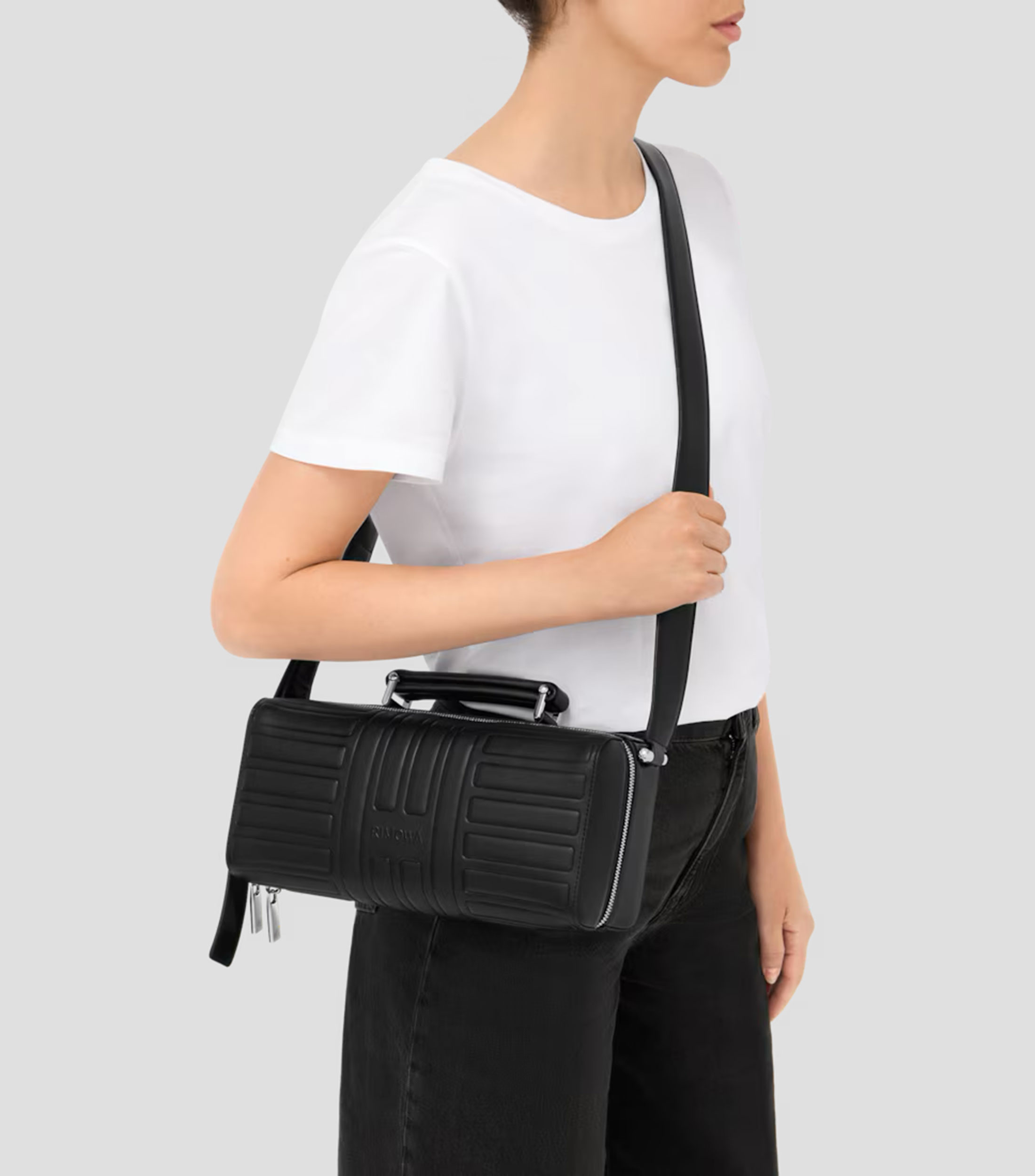 Bolso crossbody en piel Groove liso Unisex