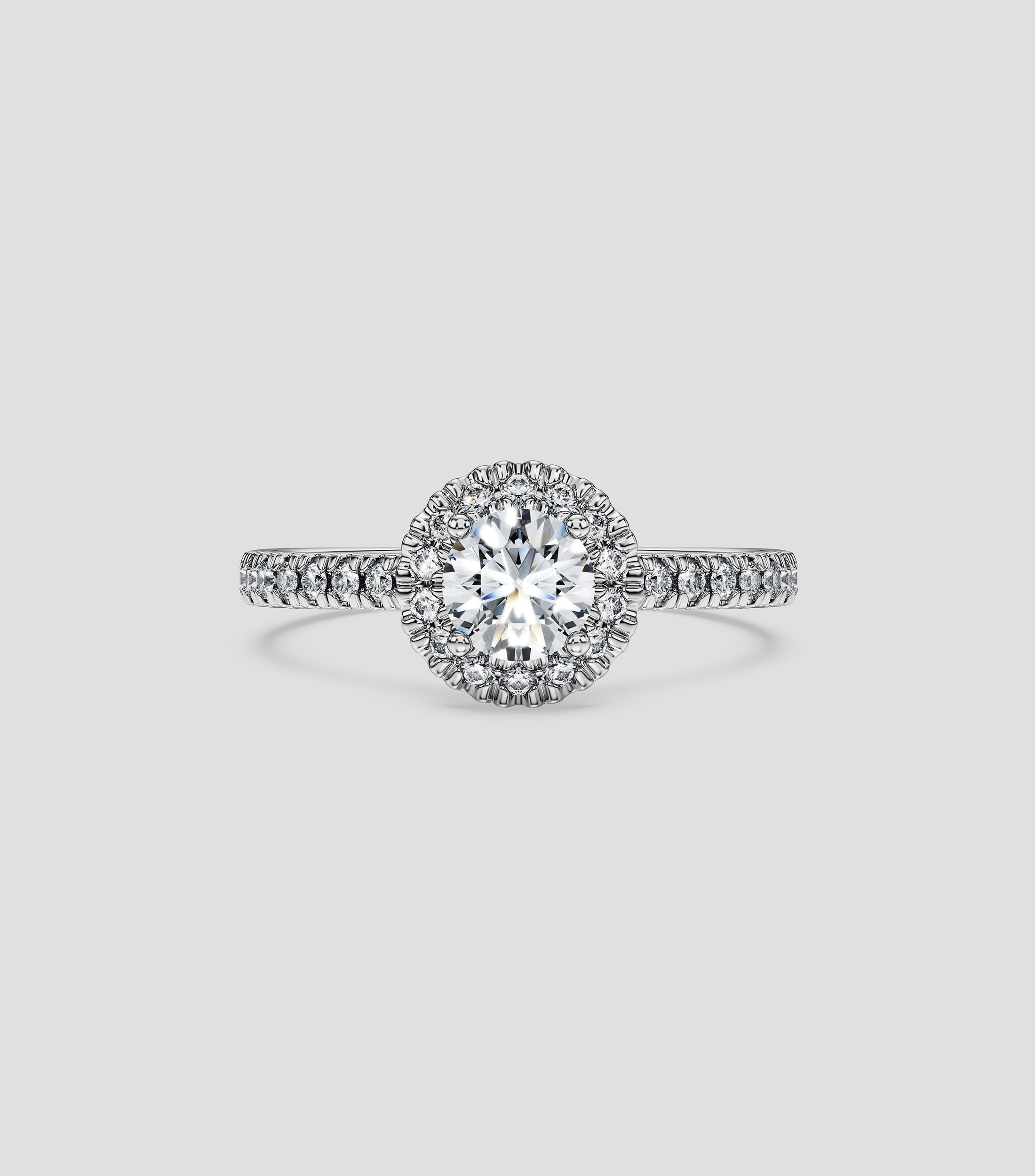 Anillo en oro blanco de 18 kilates Eternity con diamantes Mujer,Talla 5