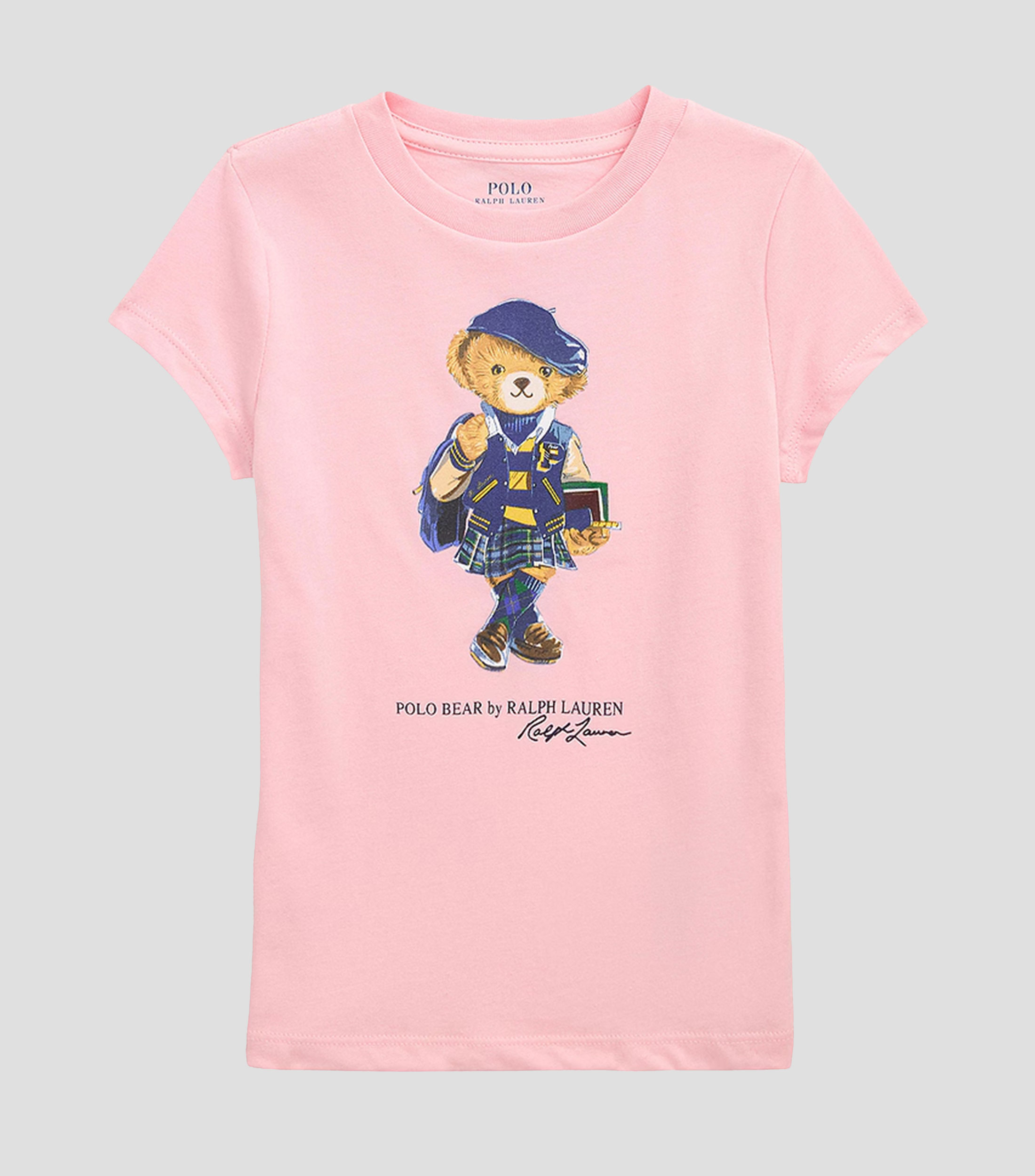 Playera cuello redondo manga corta estampada Niña