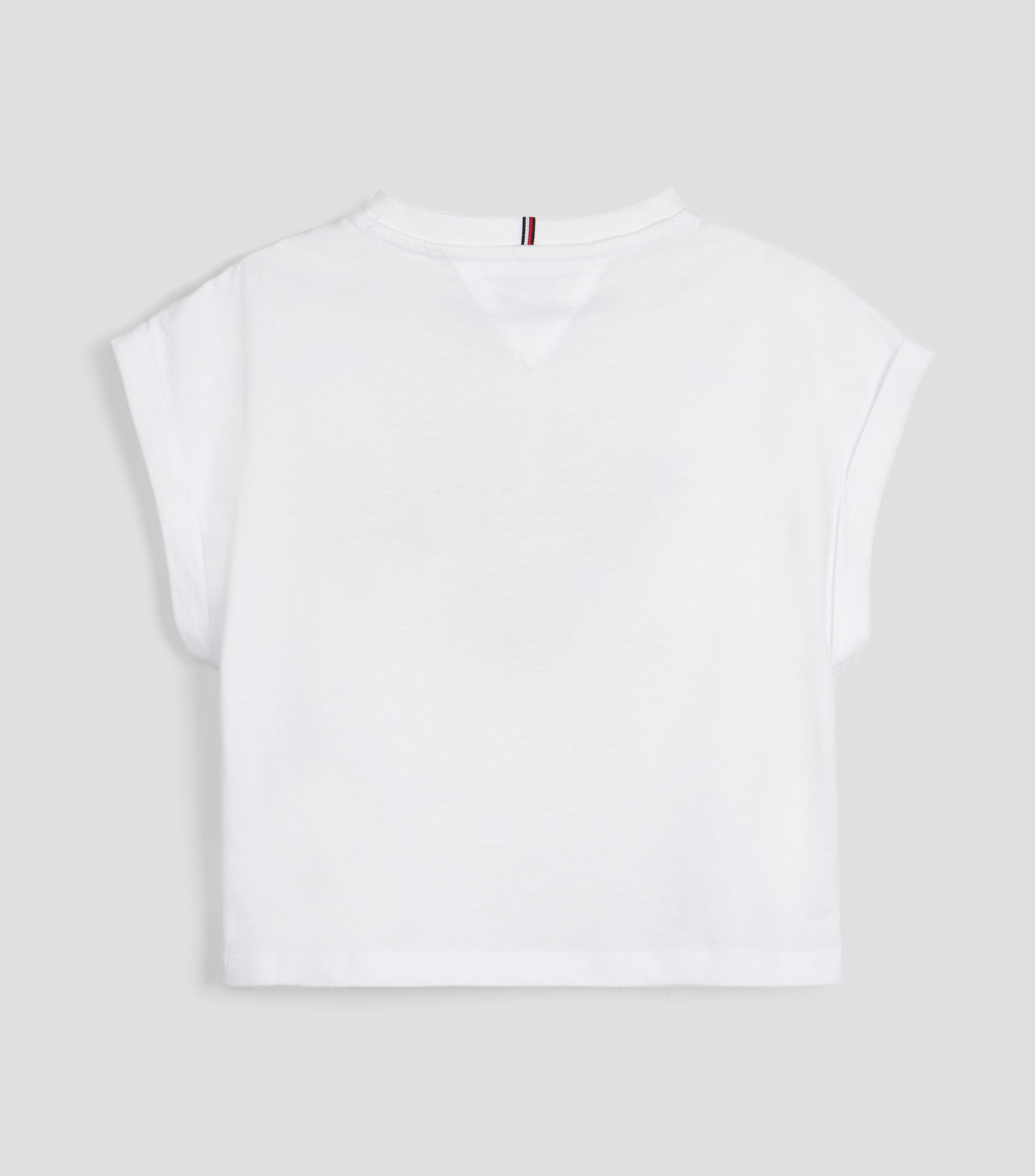 Playera cuello redondo manga corta estampada Niña