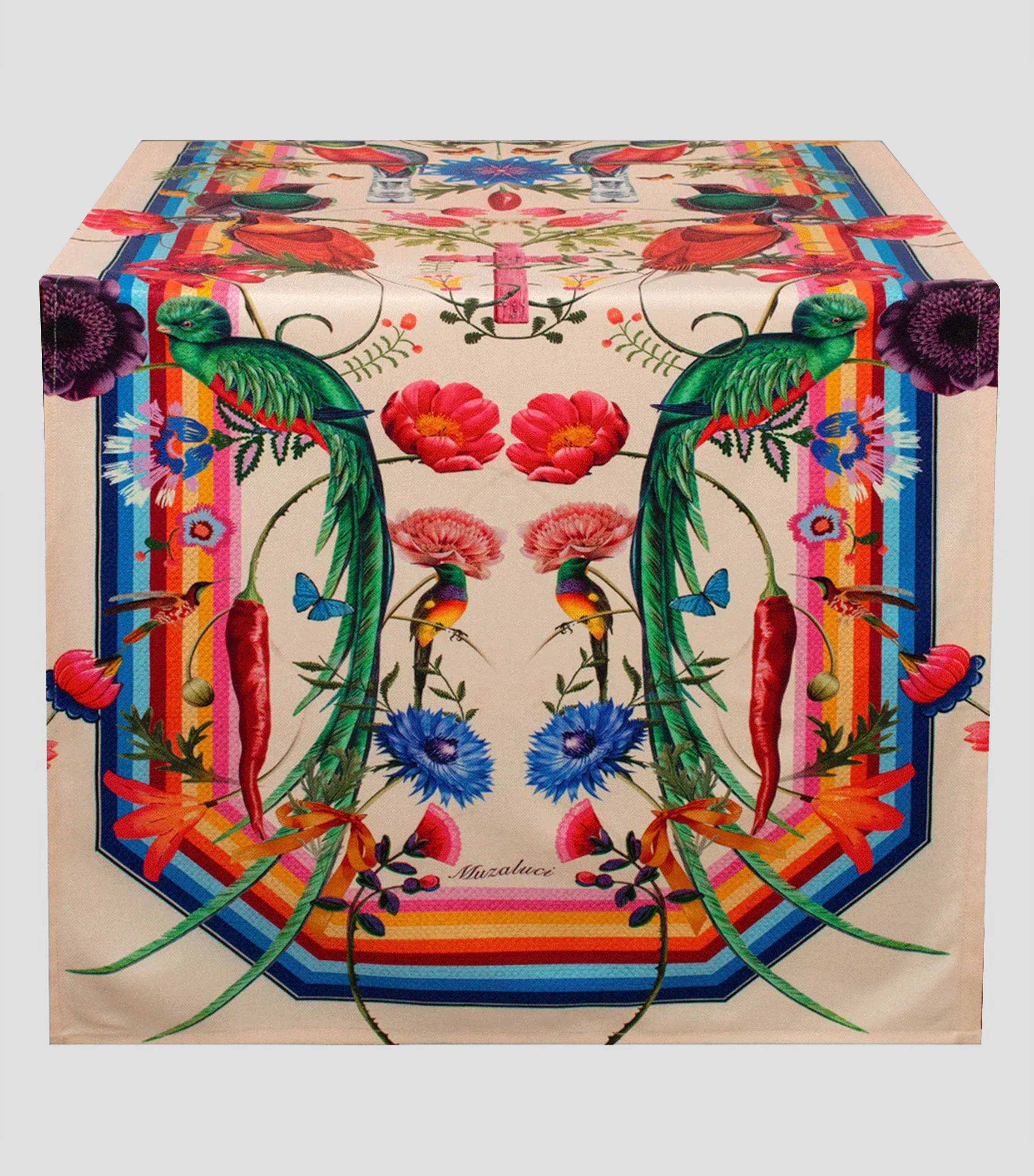 Camino de mesa Mexica rectangular