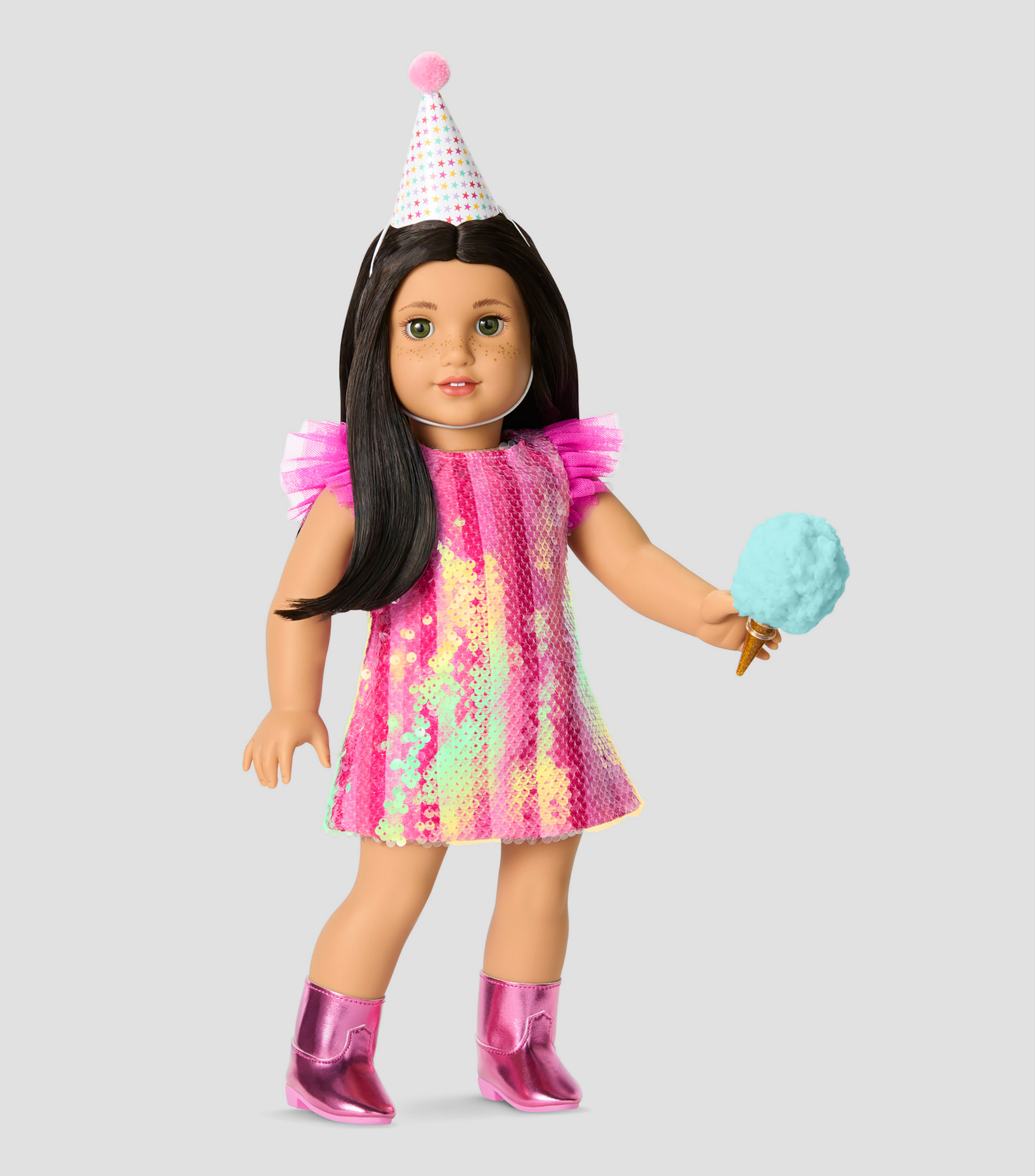 Set de accesorios para muñeca look feliz cumpleaños