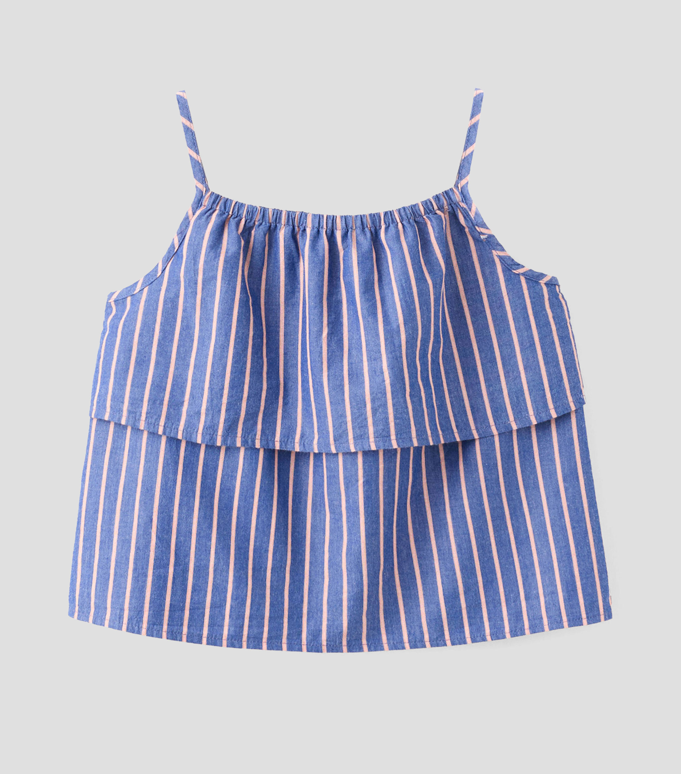 Blusa con rayas sin mangas Niña