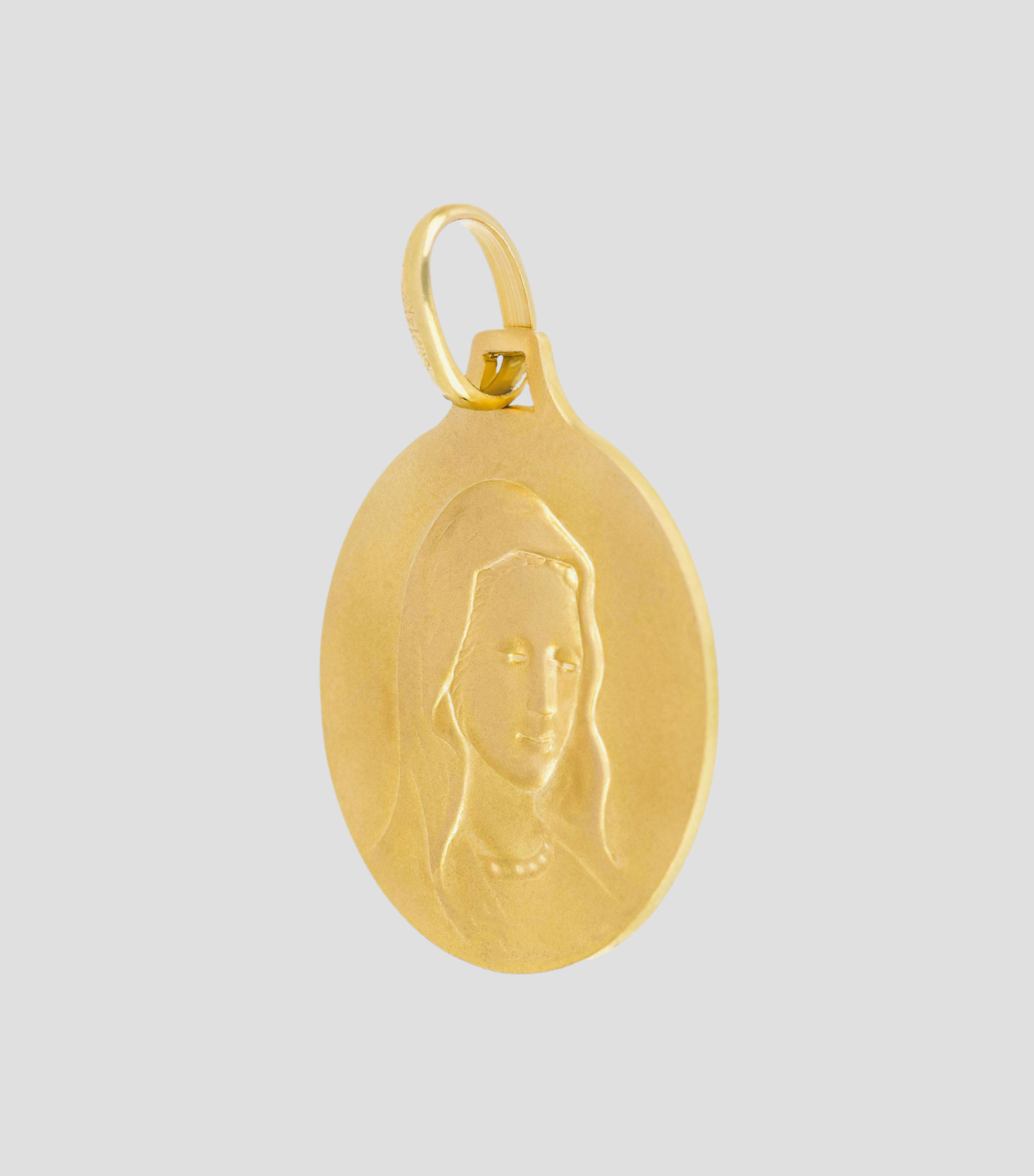 Medalla en oro amarillo 14 Kts Madona Unisex