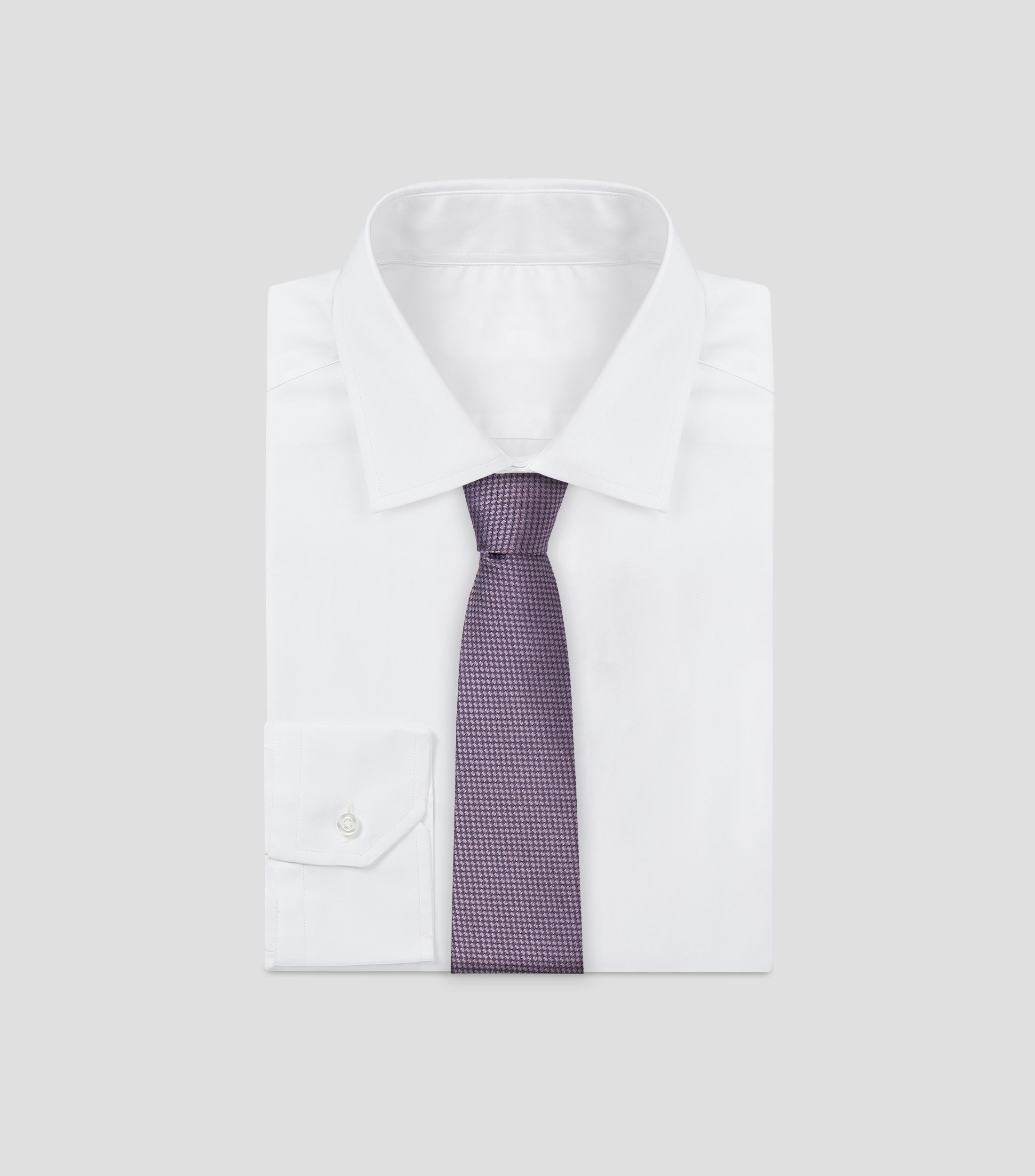 Corbata ancha en seda con jacquard Brera