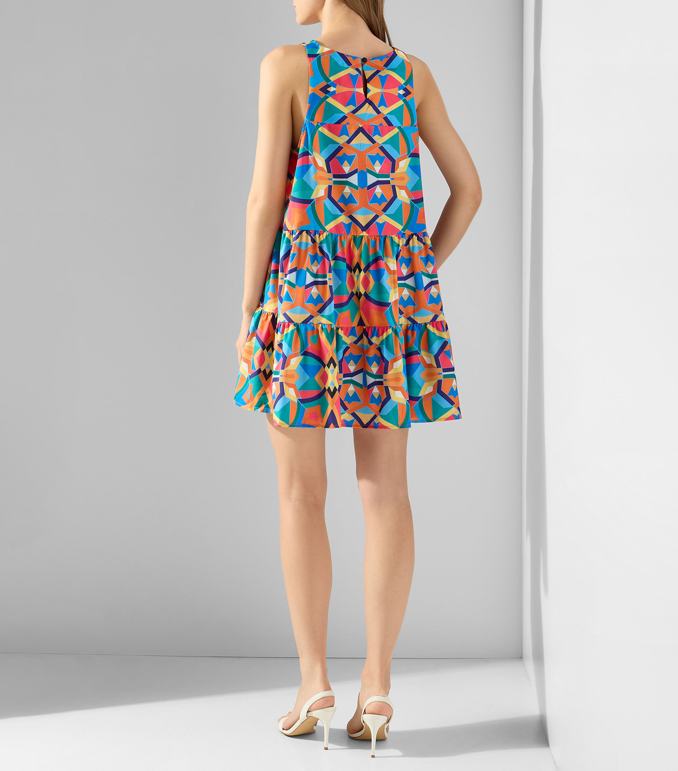 Vestido corto estampado Mujer