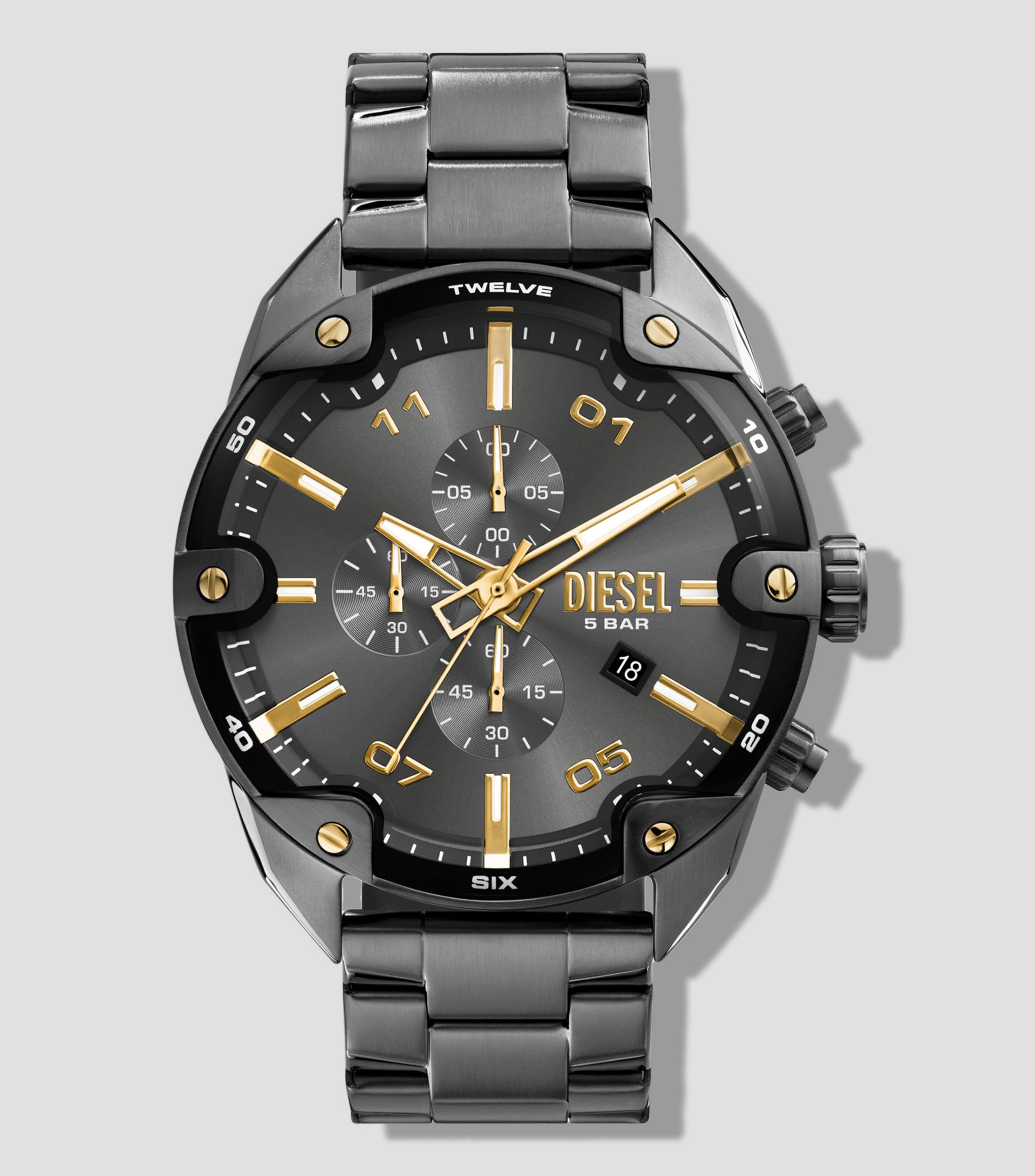 Reloj para Hombre Spiked Casual, Negro