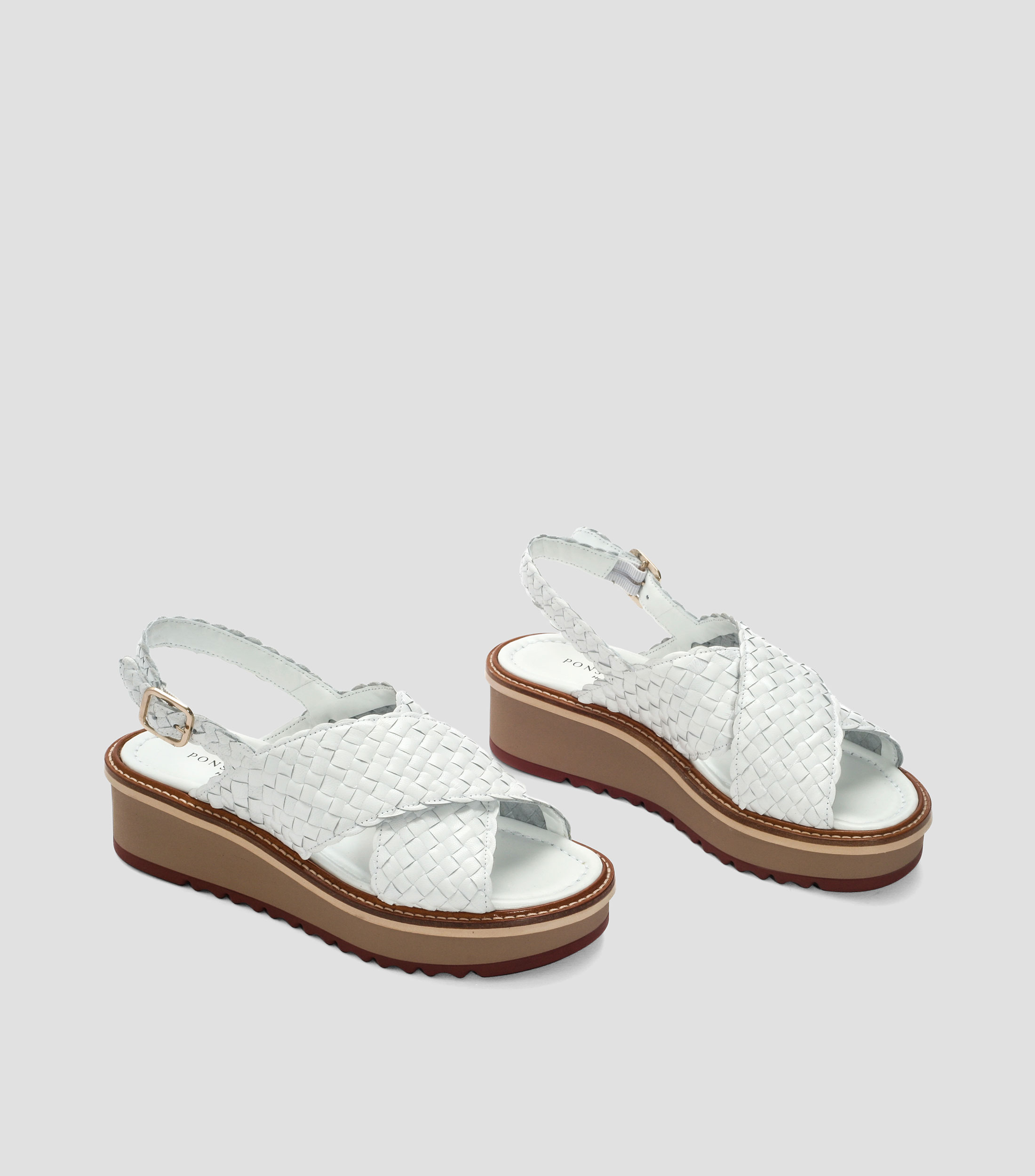 Sandalias con tacón medio de cuña y plataforma Noemi Mujer