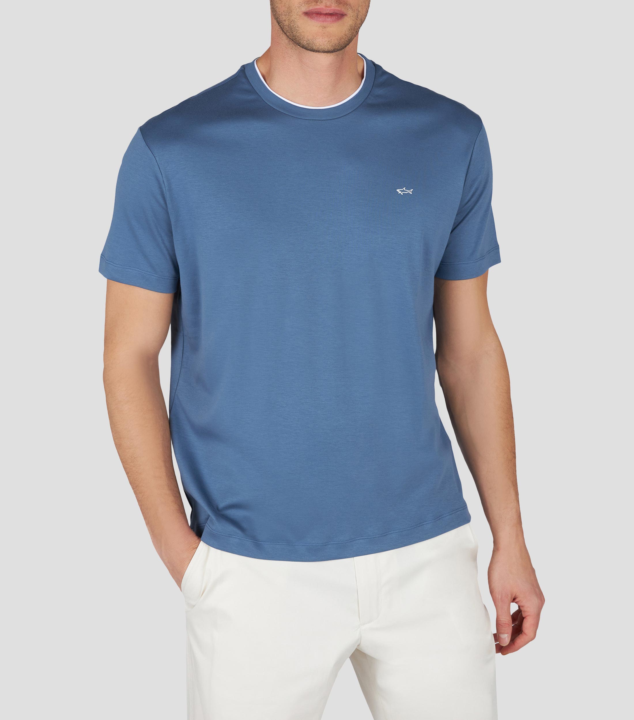 Playera cuello redondo manga corta lisa Hombre