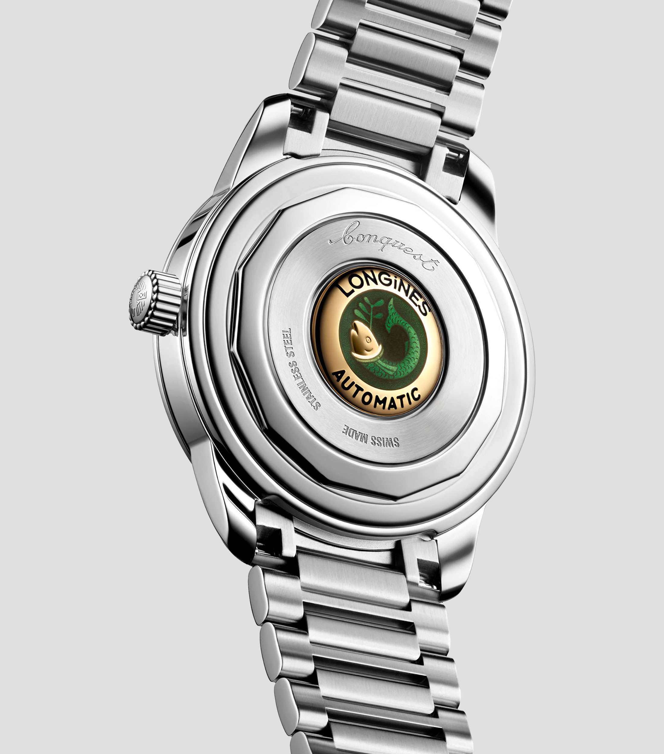 Reloj para hombre Conquest Heritage casual, plateado