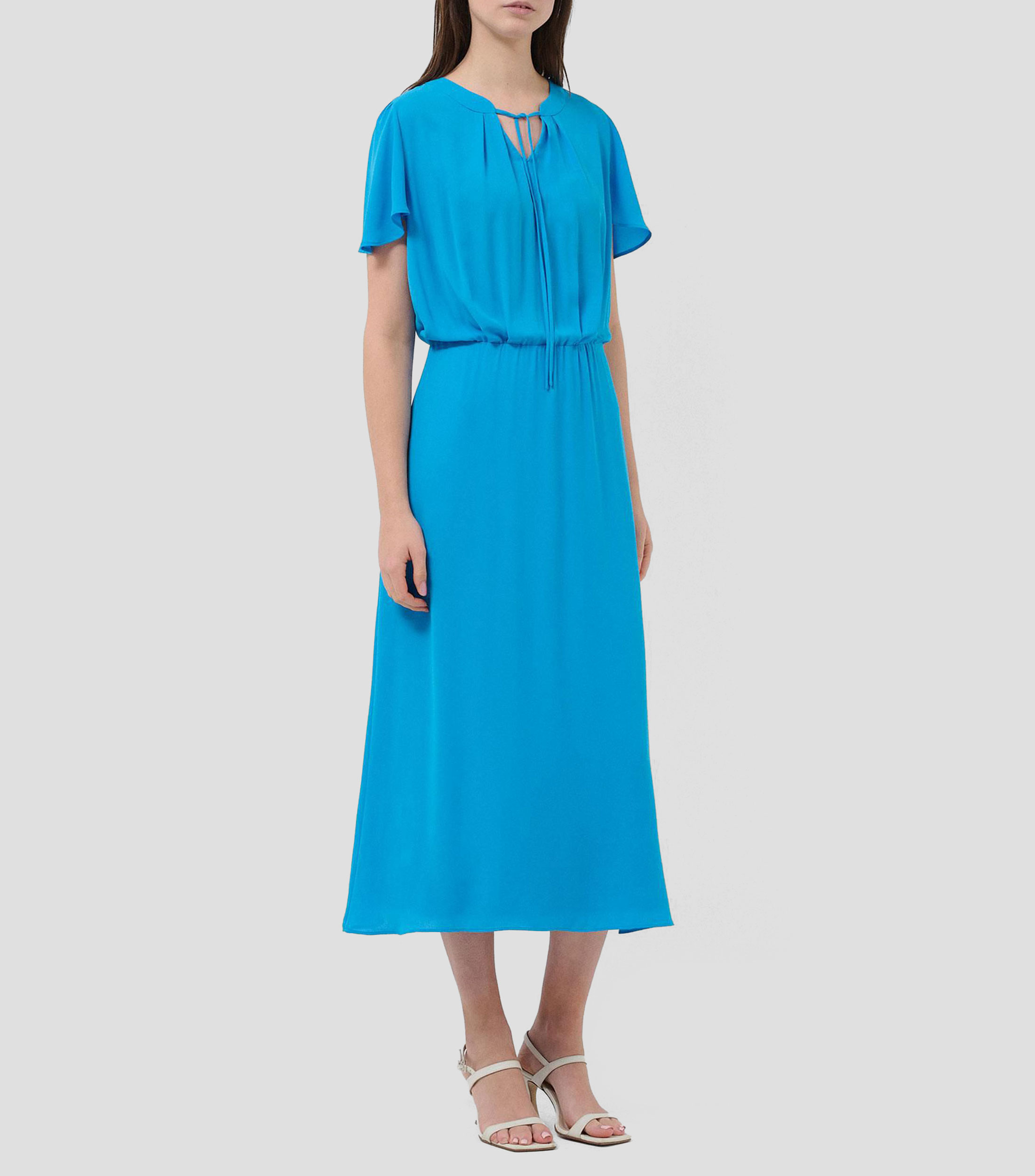 Vestido midi liso Mujer