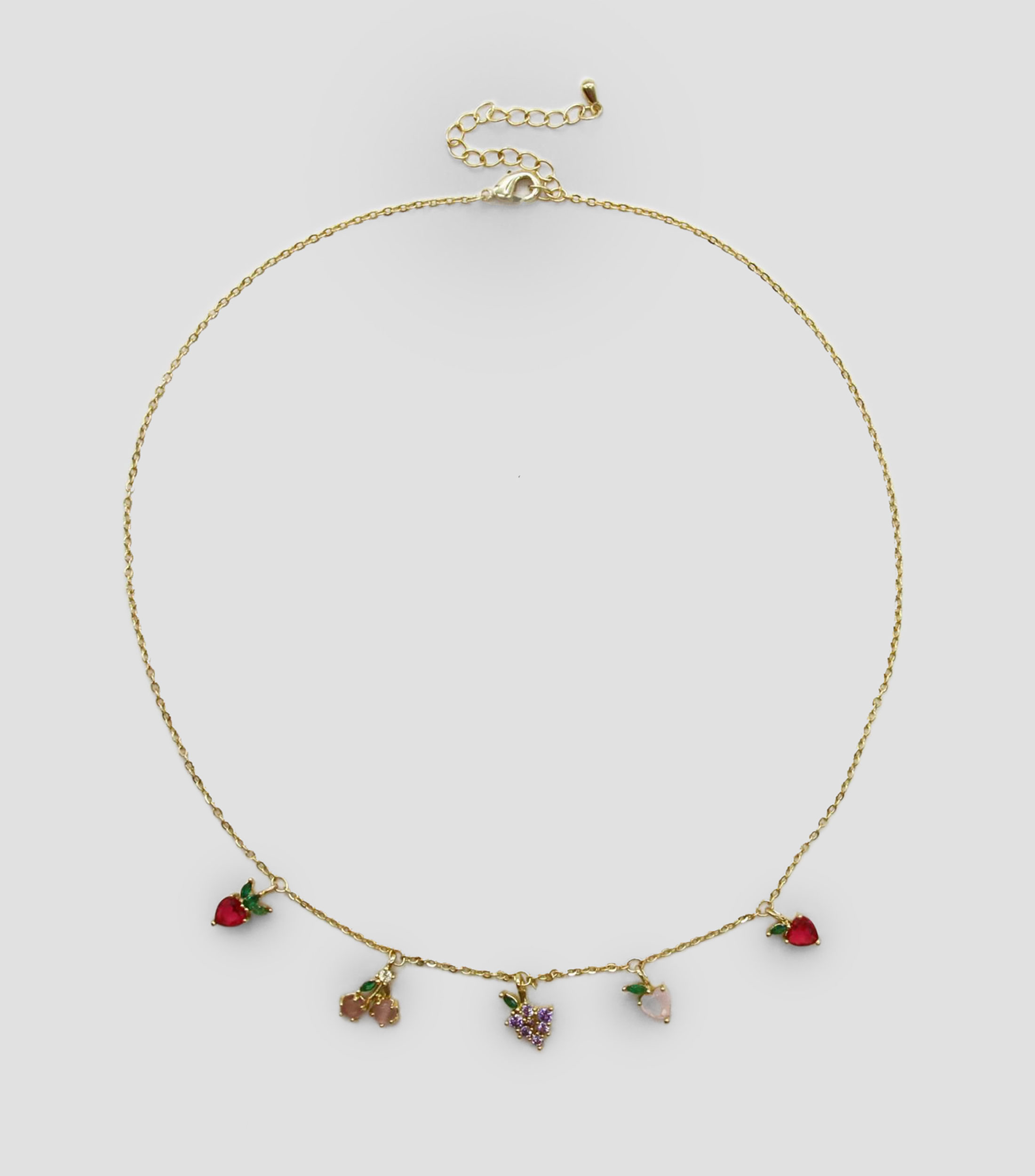Collar con dijes en forma de frutas Mujer