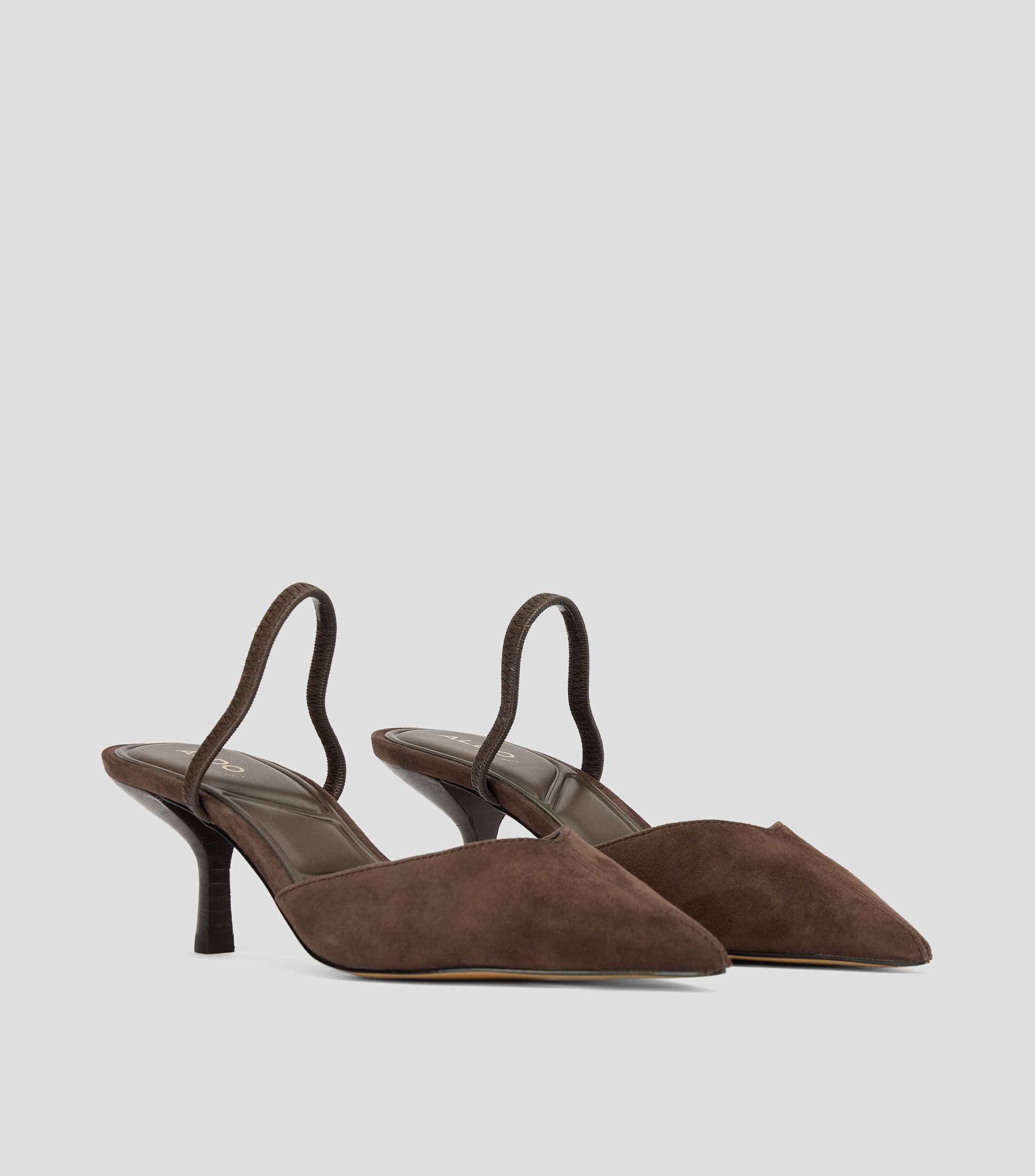 Zapatillas slingback tacón bajo de aguja Re-Olivia Mujer