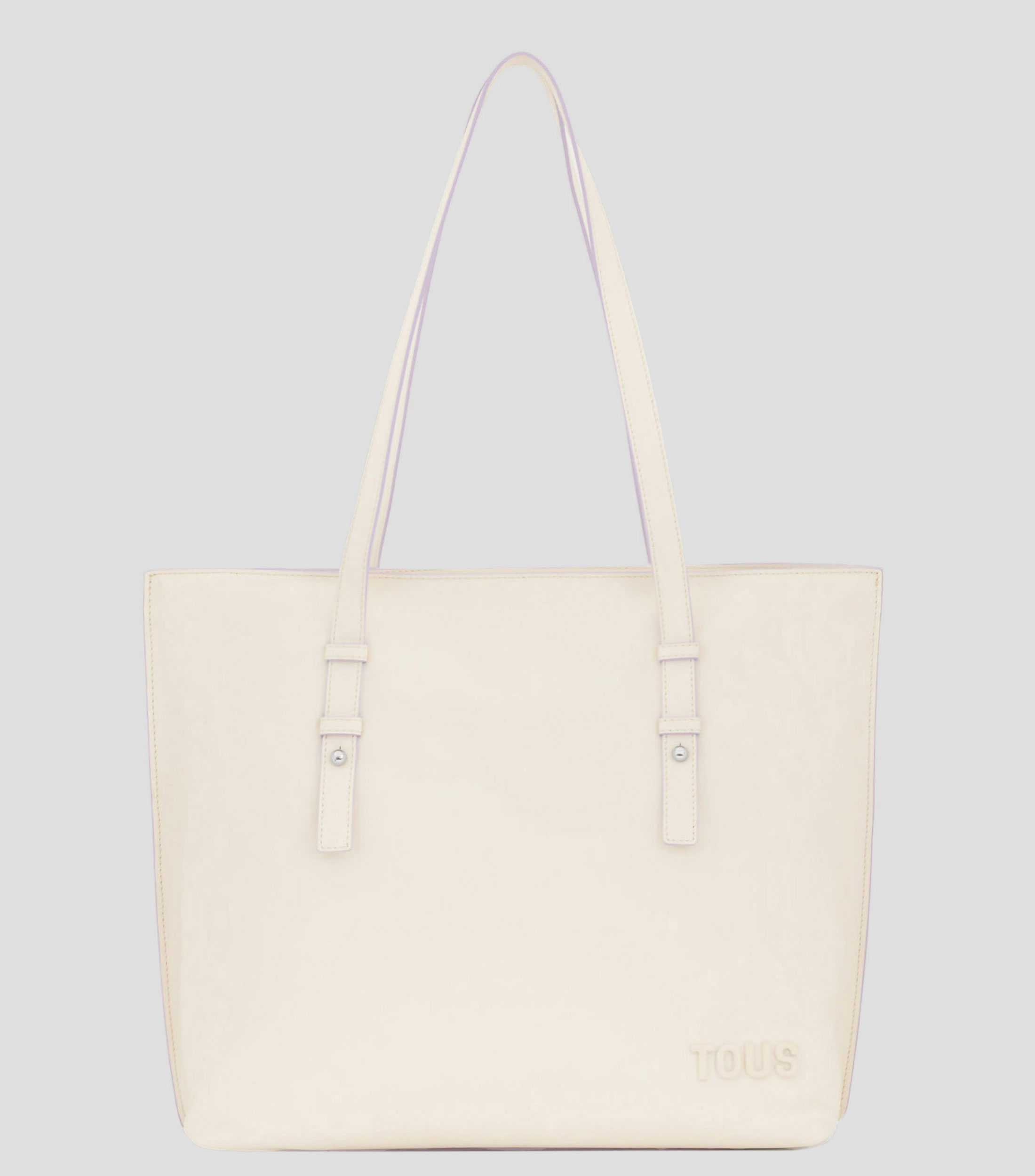 Bolso tote grande en piel beige Candy Mujer