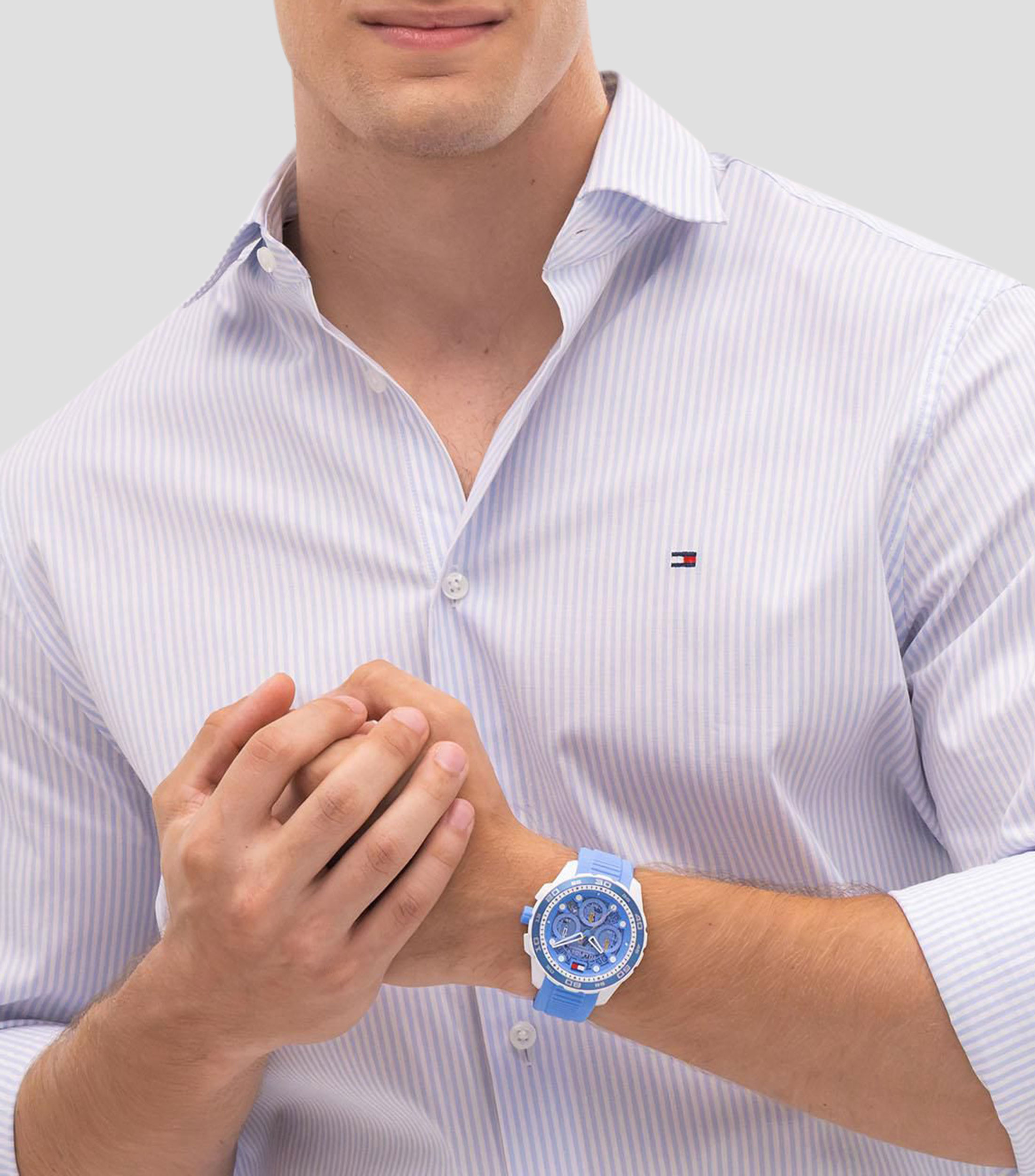 Reloj para Hombre TH Regatta deportivo azul celeste