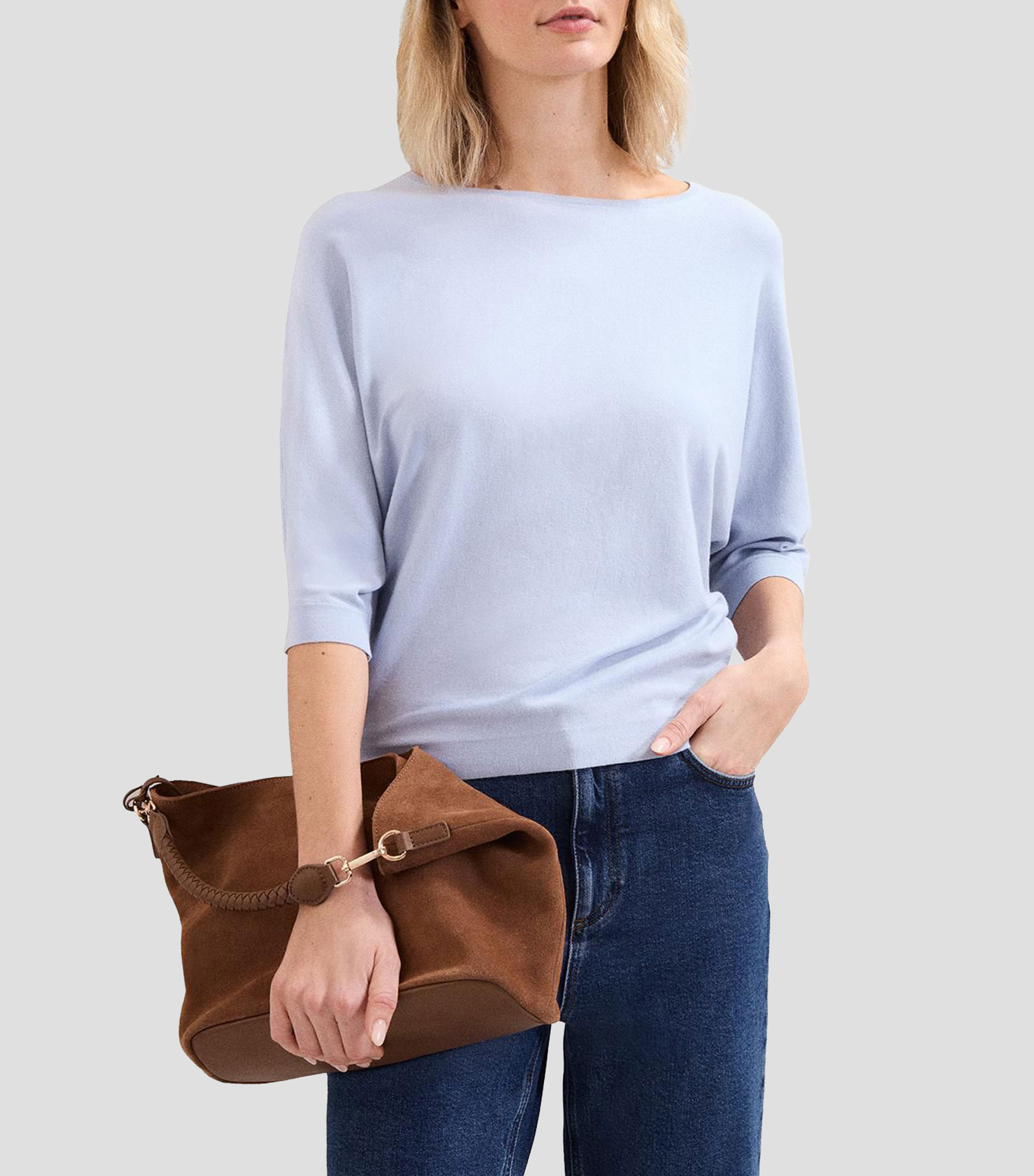 Suéter cuello barco Mujer