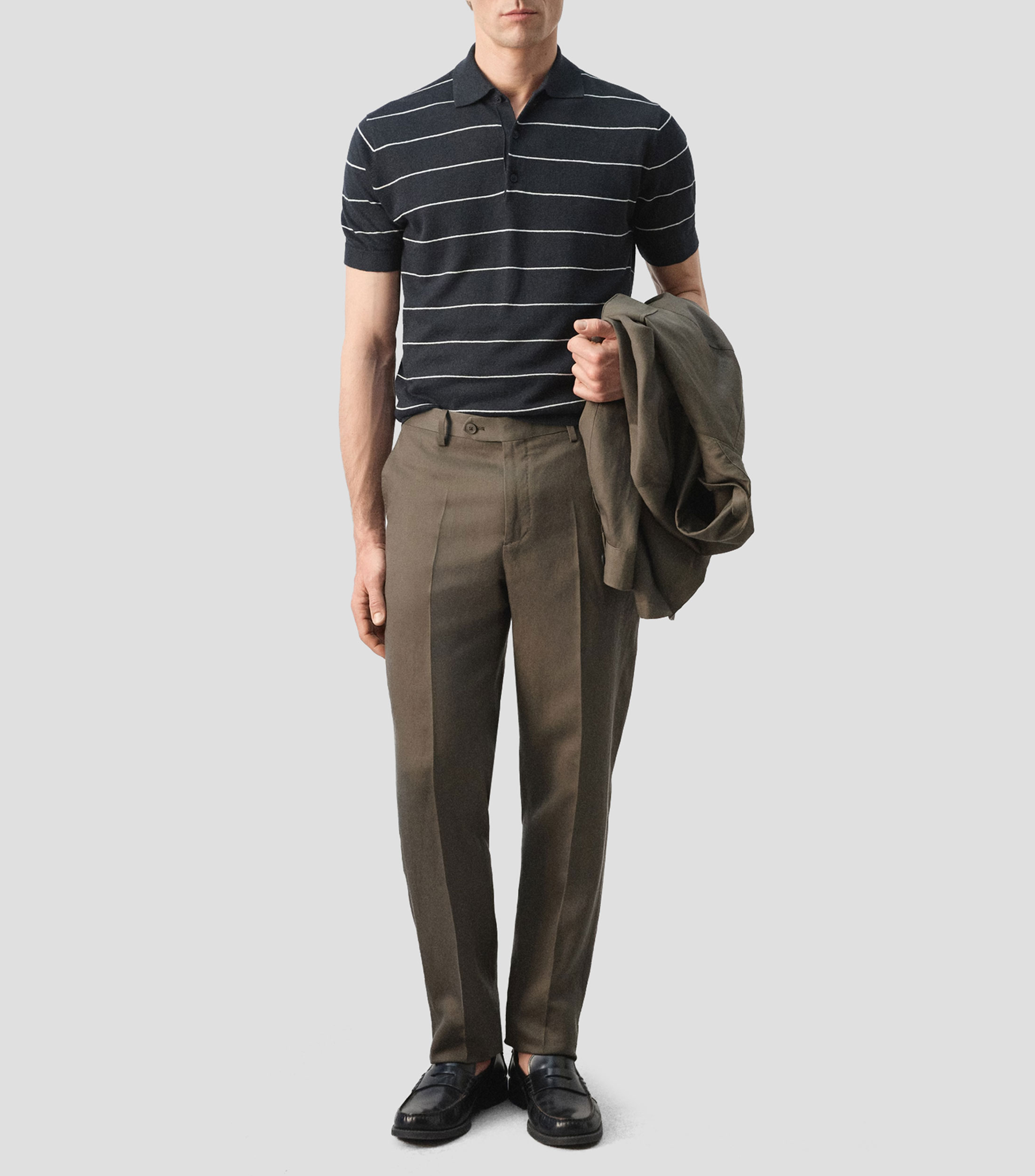 Playera polo manga corta rayas Hombre