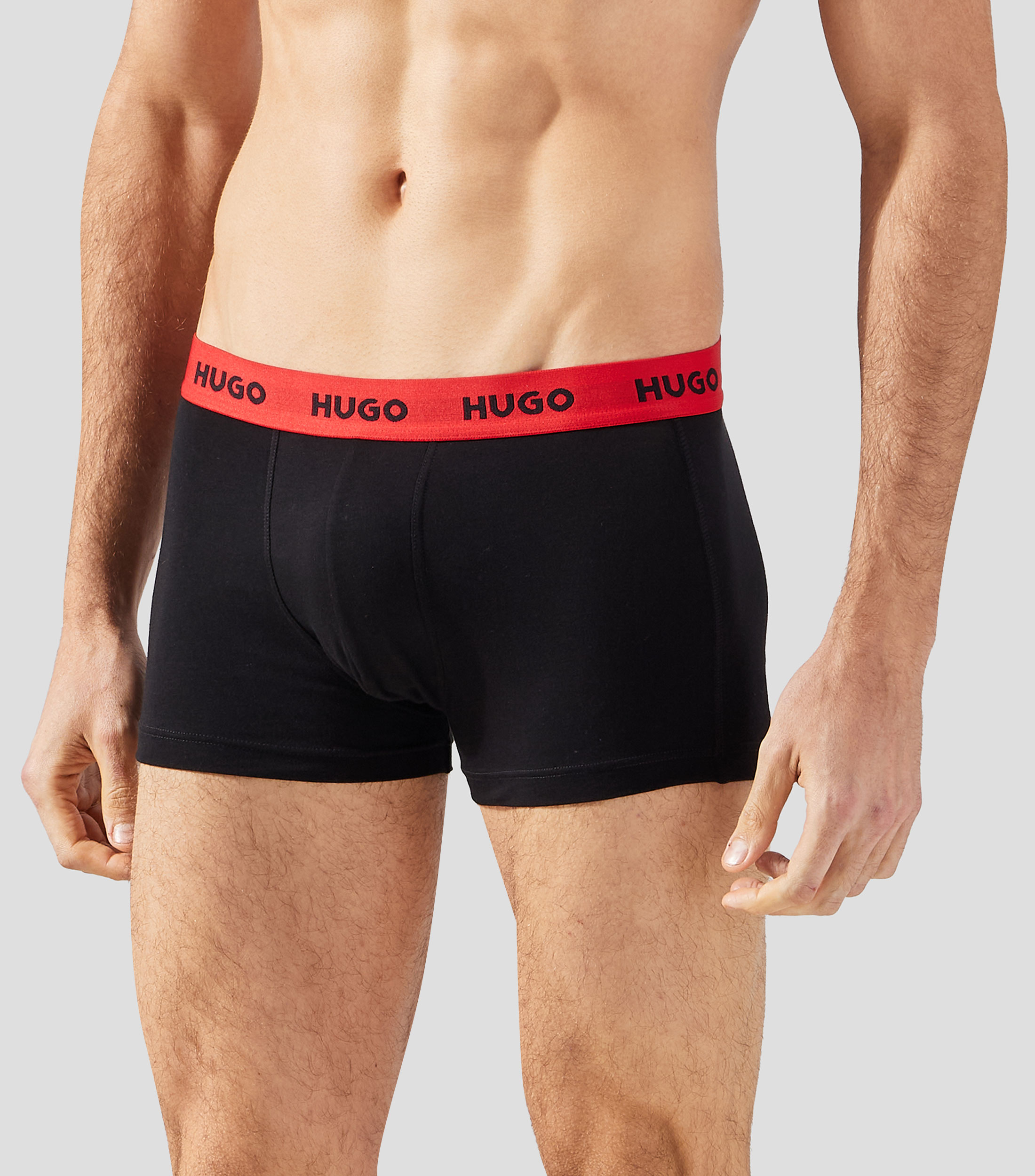 Set 3 bóxers cortos de algodón elástico Hombre