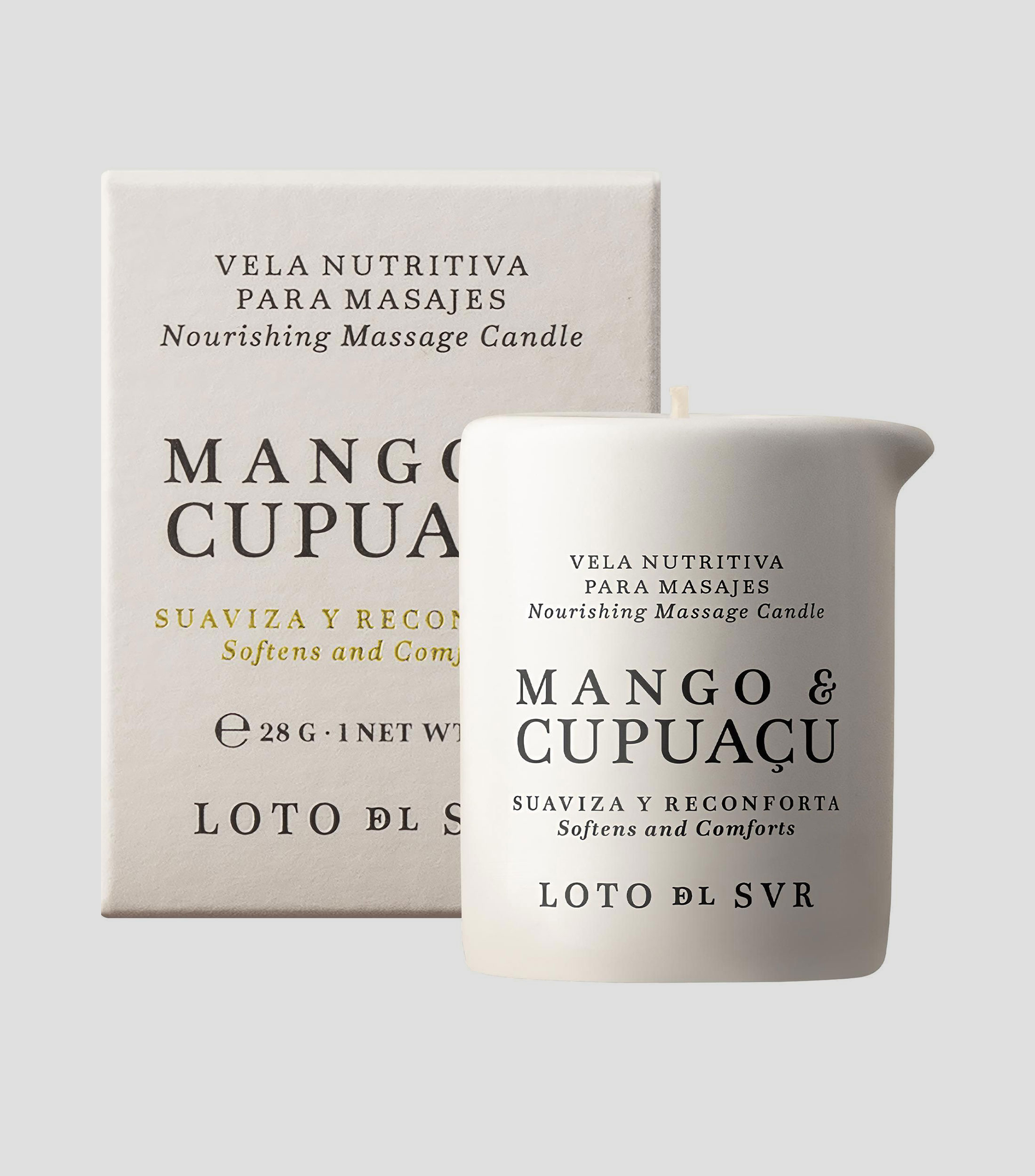 Vela nutritiva para masajes Mango & ​Cupuaçu, 28 gr