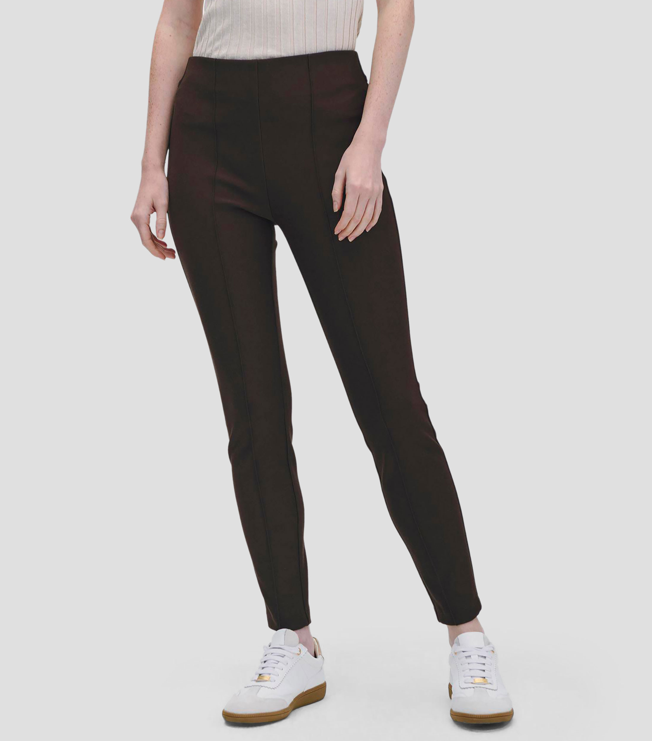 Leggings Tiro Alto Con Costilla Mujer